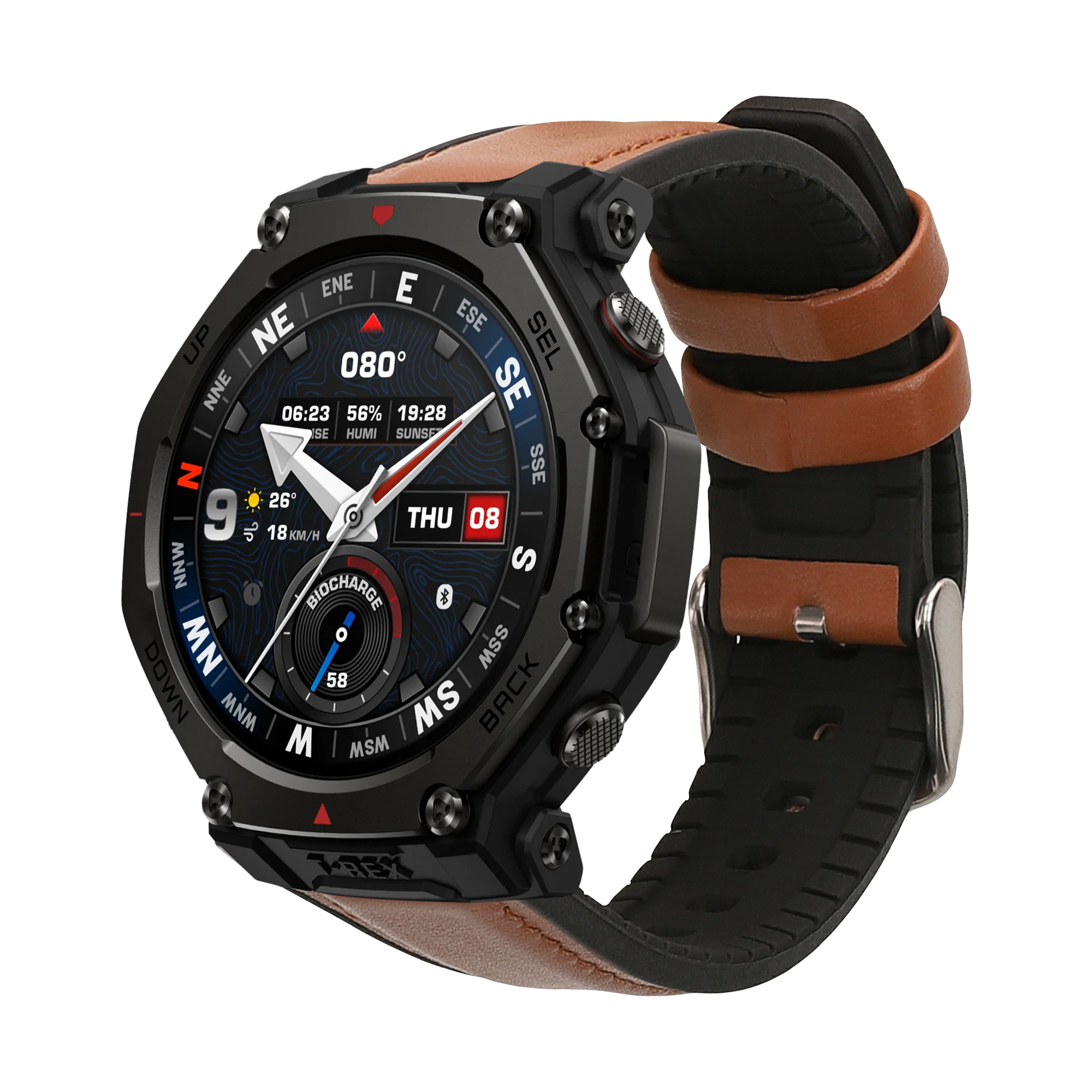 Řemínek pro Amazfit T-Rex 3 kwmobile - hnědá a černá