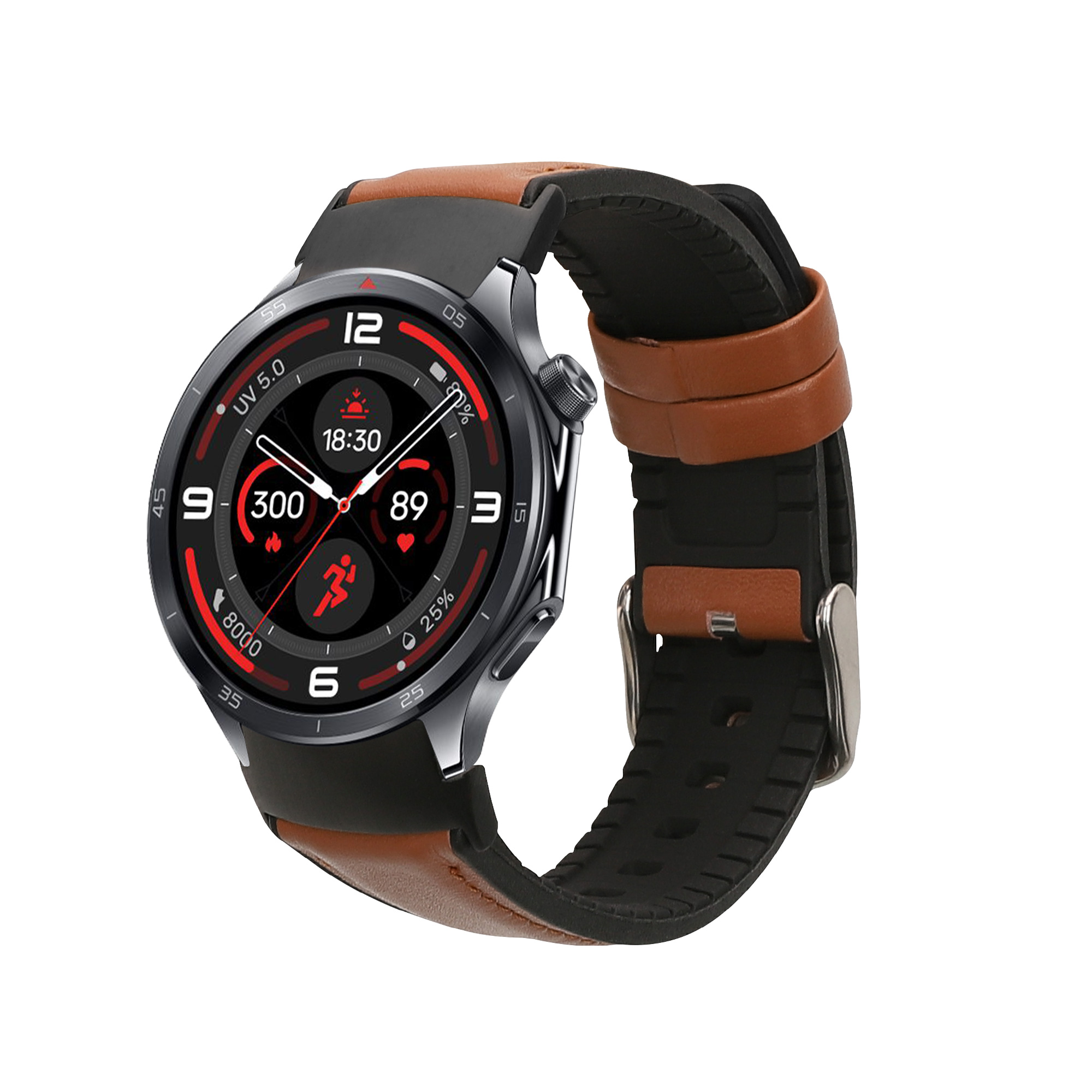 Řemínek kwmobile pro OnePlus Watch 3 / 2 / 2R / Oppo Watch X2 - hnědá / černá