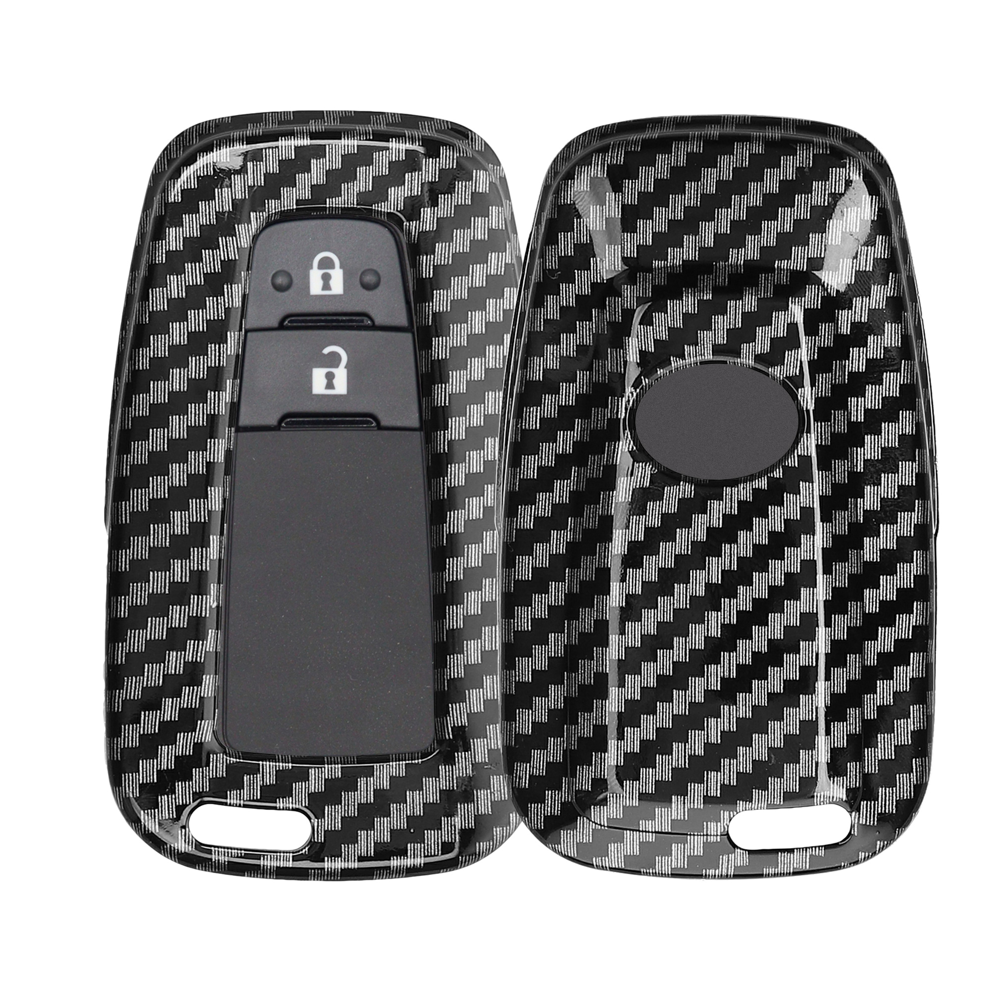 Pouzdro na klíč od auta Toyota 2 Button Car Key Smart Key kwmobile - karbonově černá