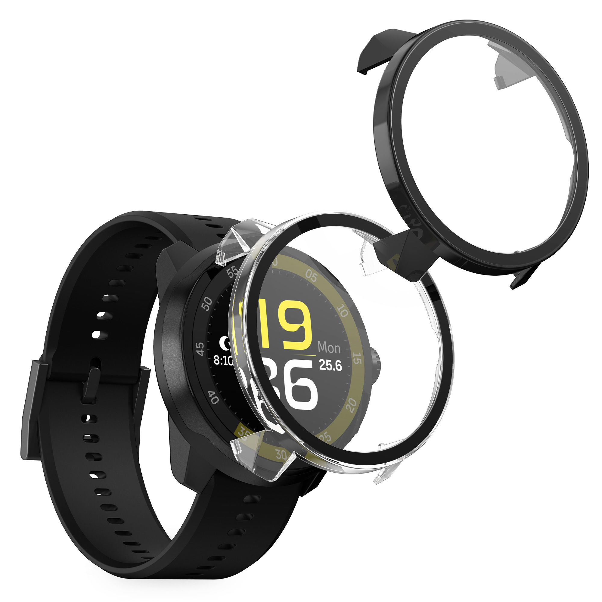 2x Ochranná fólie Suunto Run GPS kwmobile - černá / transparentní