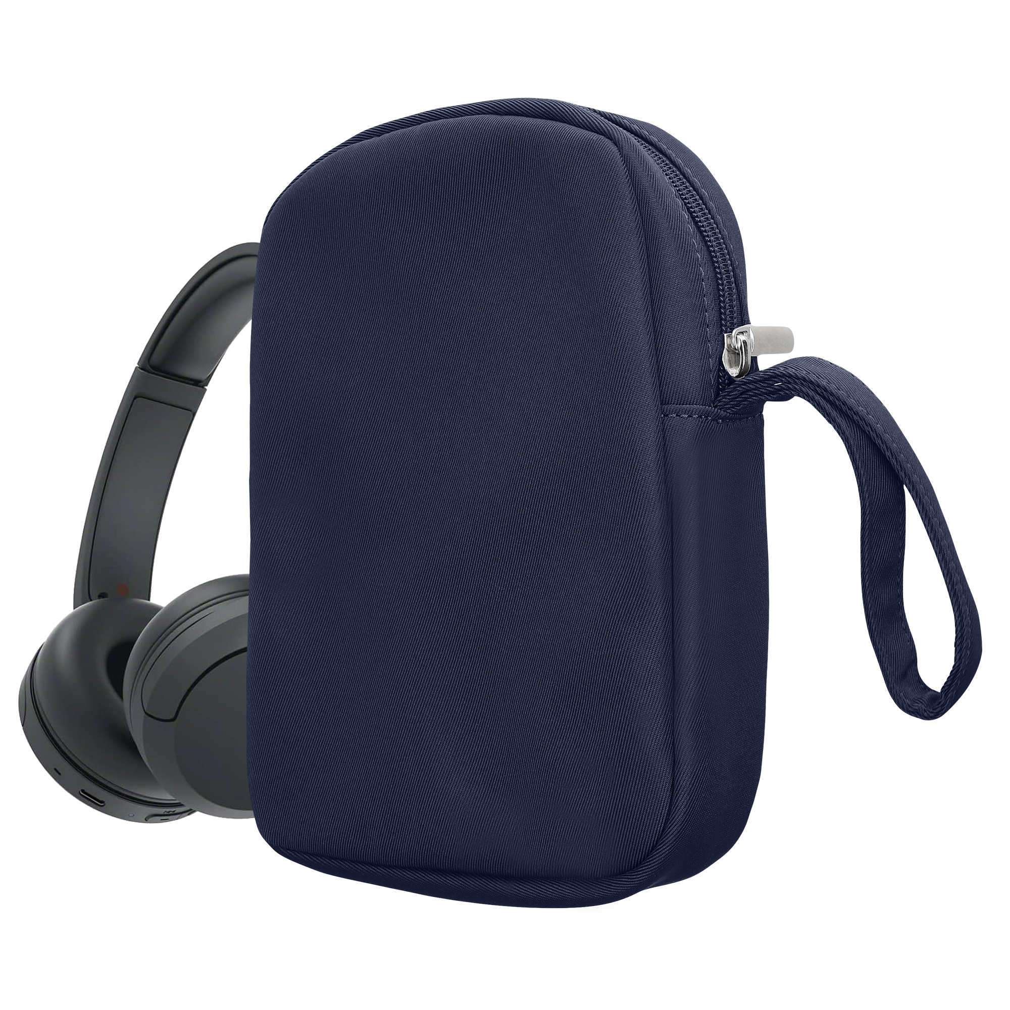 Cestovní pouzdro pro náhlavní sluchátka Sony WH-CH520 / WH-CH510 / MDR-ZX110 kwmobile - tmavě modrá