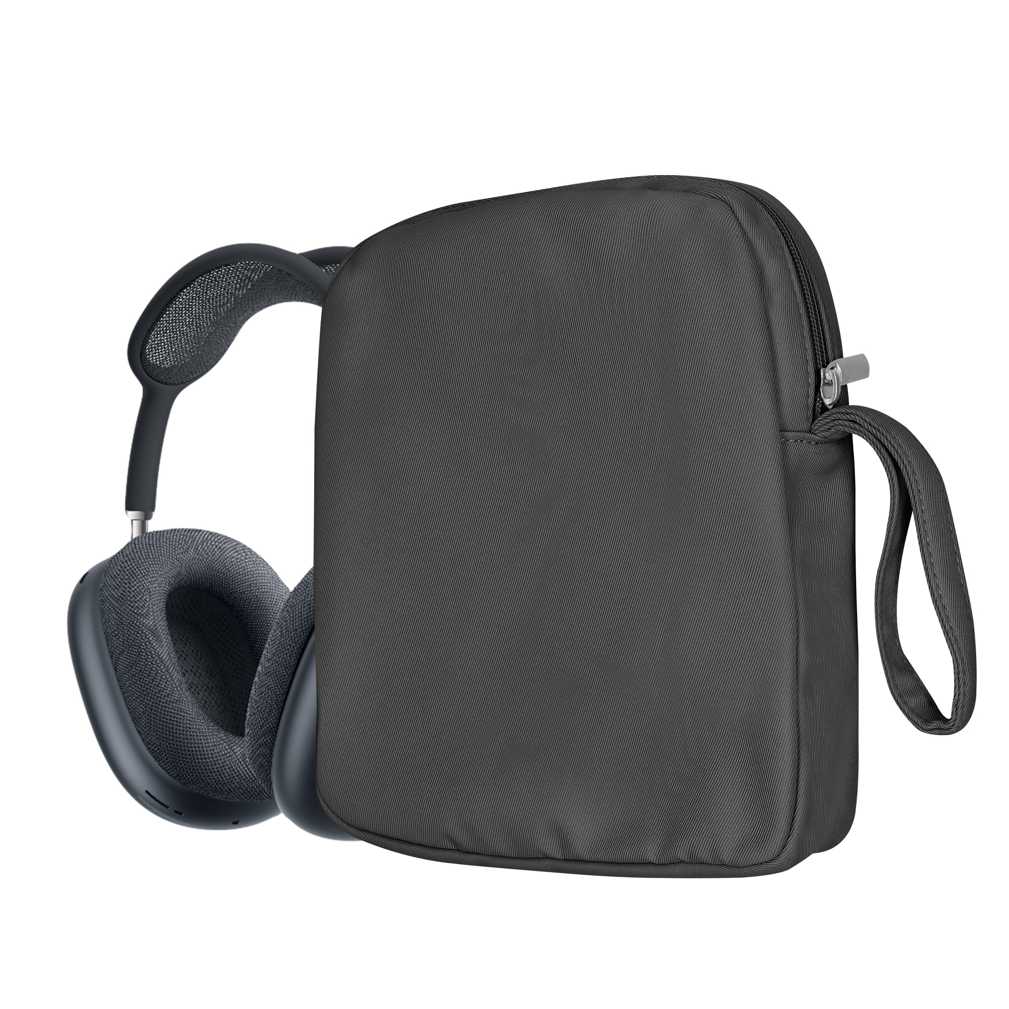 Cestovní pouzdro pro náhlavní sluchátka Apple AirPods Max / AirPods Max 2 kwmobile - tmavě šedá