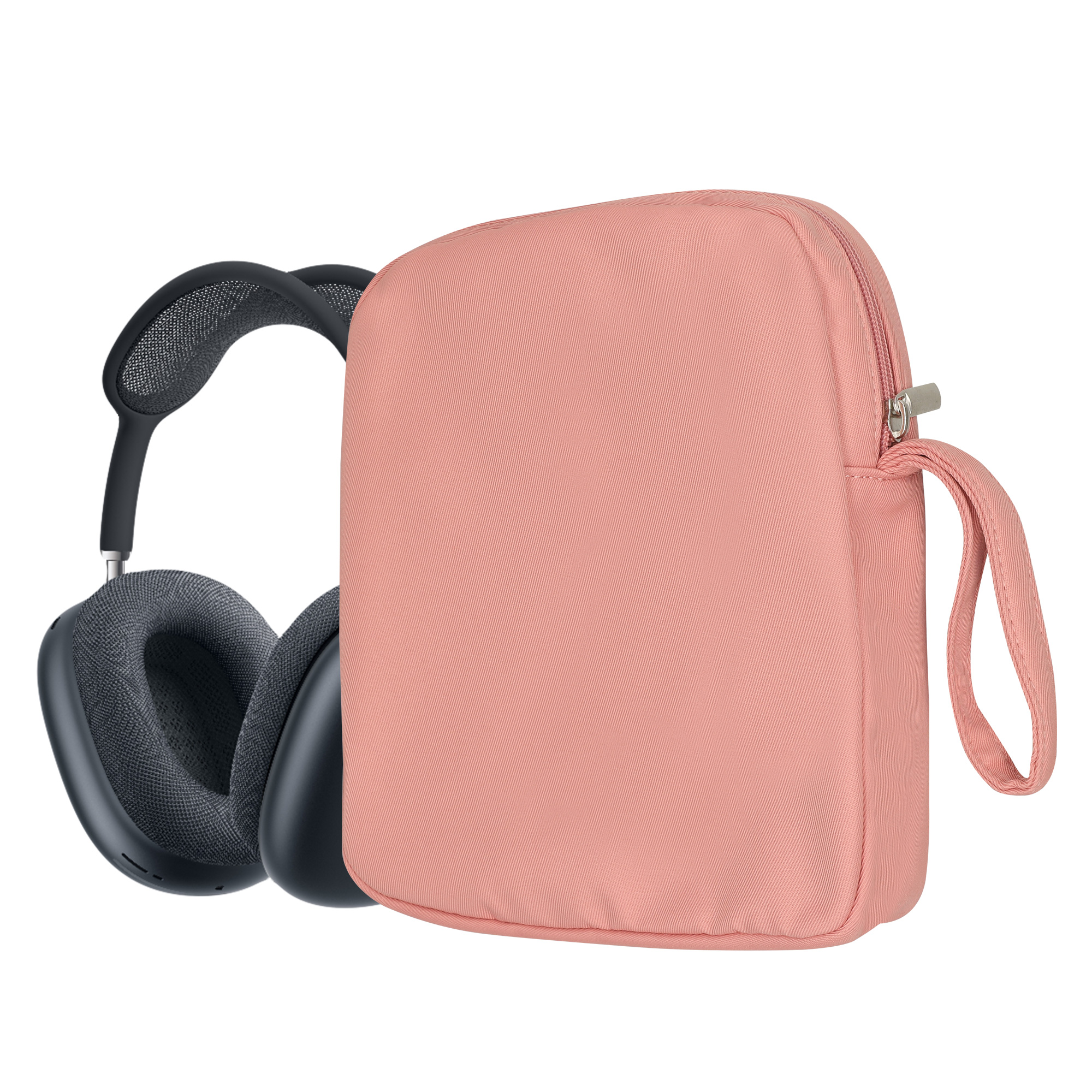 Cestovní pouzdro pro náhlavní sluchátka Apple AirPods Max / AirPods Max 2 kwmobile - starorůžová