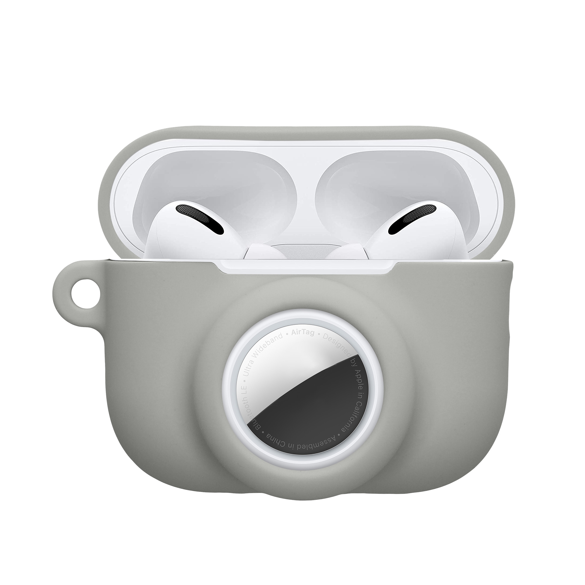 Obal pro Apple Airpods Pro 3 kwmobile s karabinou silikonové - šedá