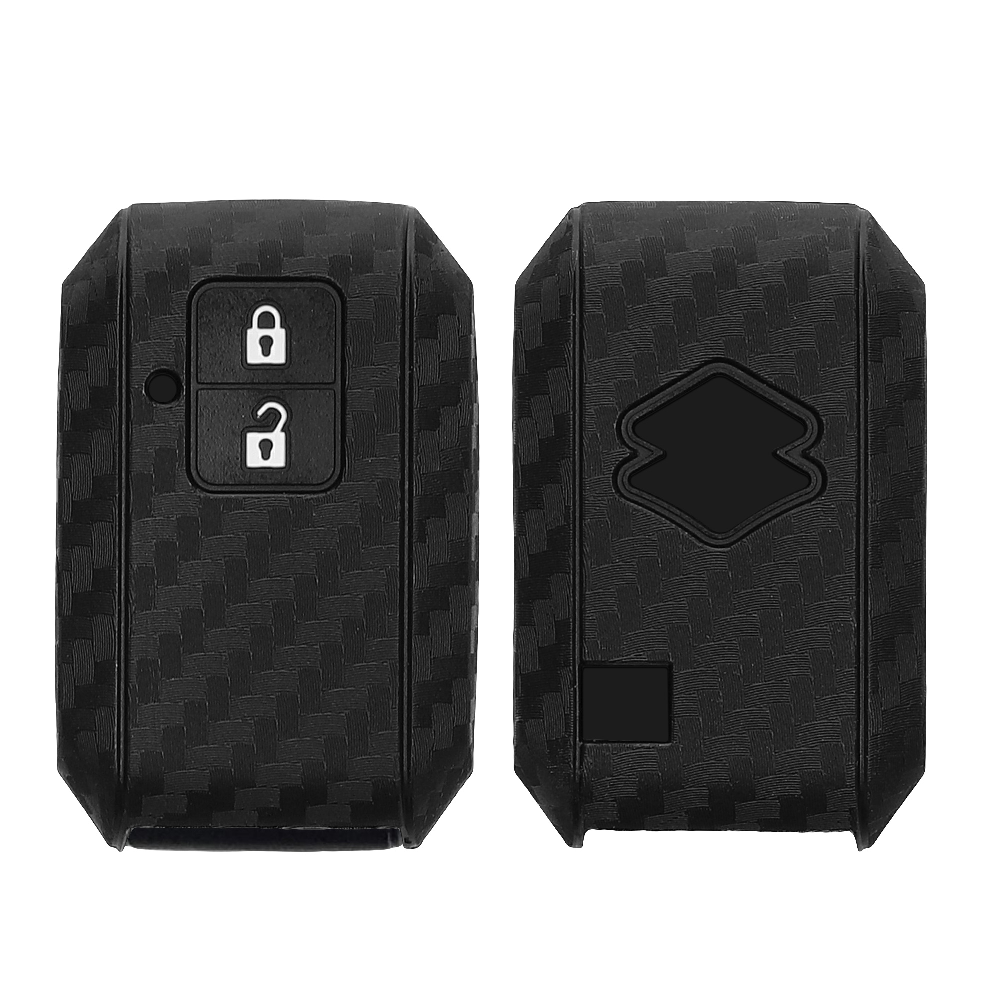 Obal na klíč od auta pro Suzuki klíč se 2 tlačítky a funkcí Keyless Go kwmobile - černá