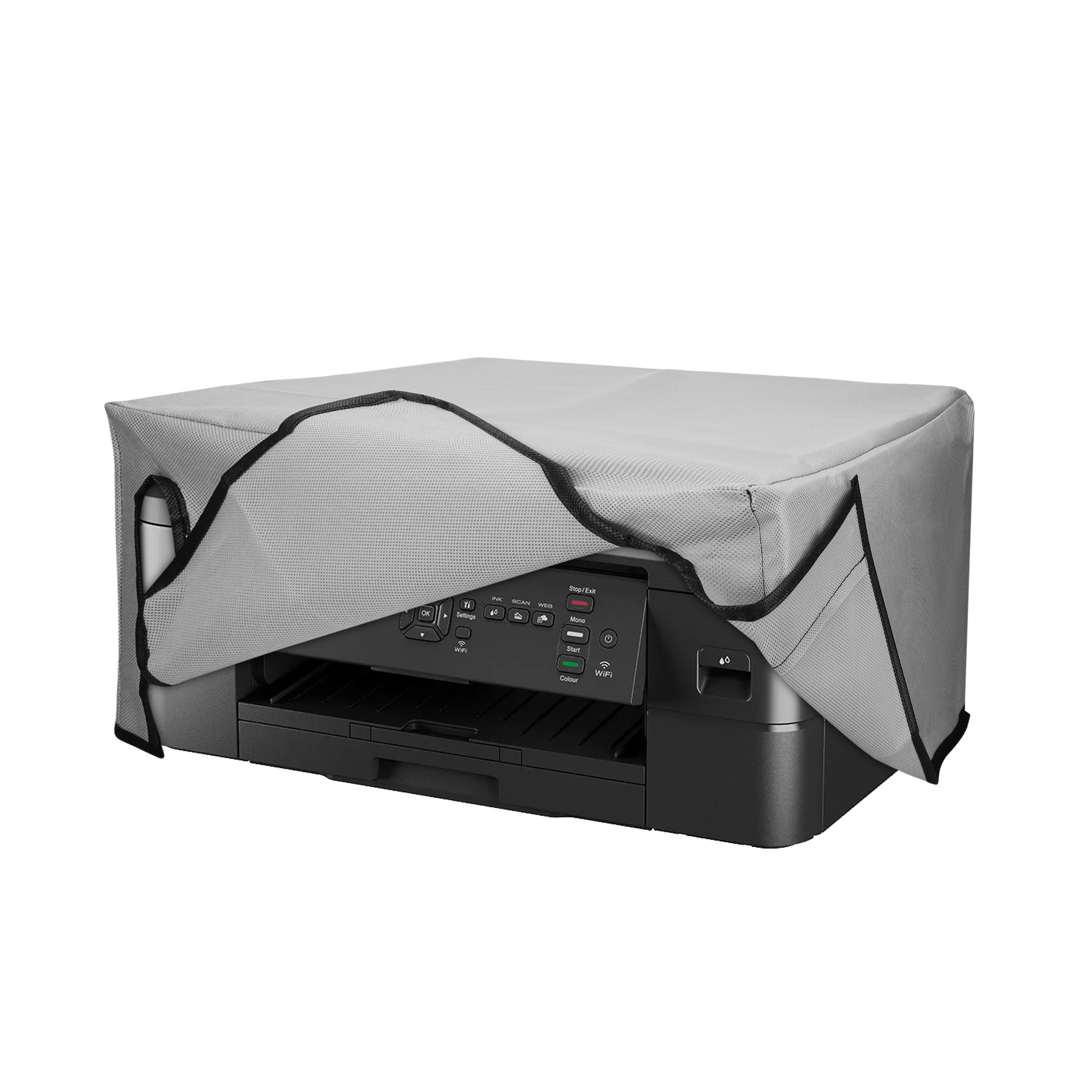 Ochranný kryt proti prachu pro Brother DCP-J1140DW / DCP-J1050DW / DCP-J1313DW kwmobile - světle šedá