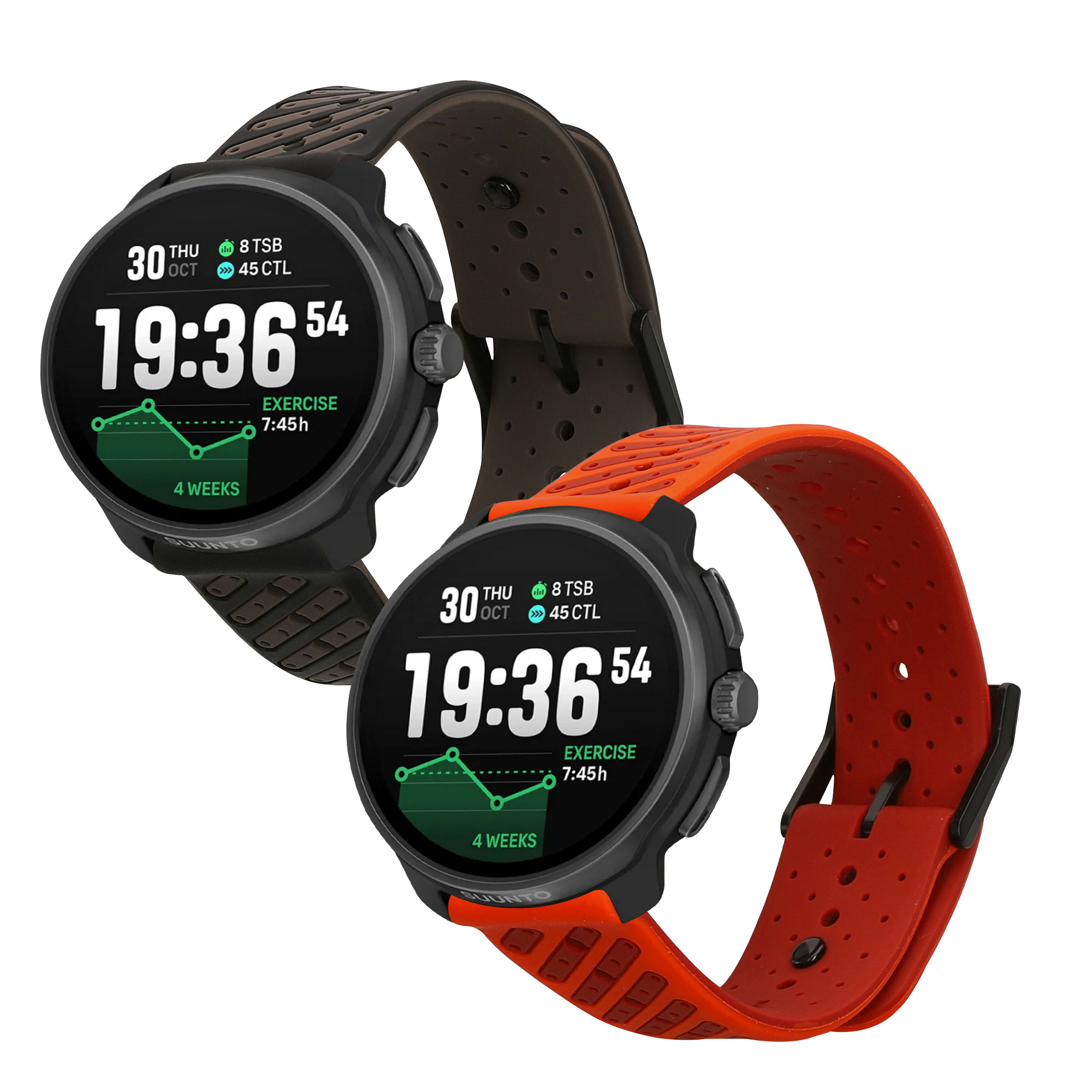 Řemínky pro Suunto Race 2 / RUN / Race S / Suunto vertical / 9 Peak / 5 Peak kwmobile silikonové - černá / šedá / červená