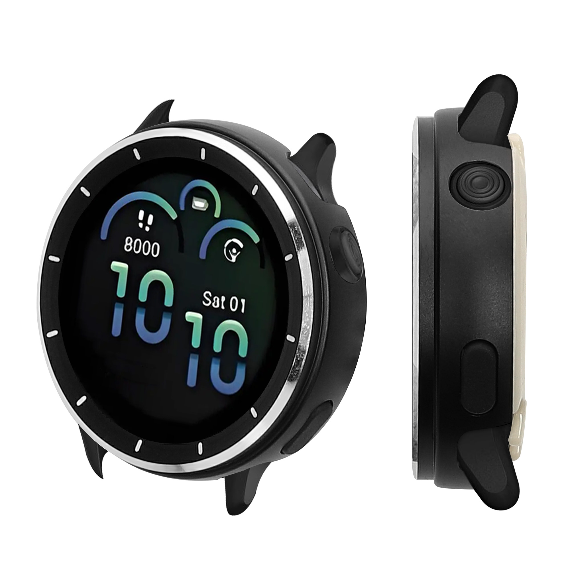 Kovové pouzdro pro Garmin vivoactive 6 (42mm) / Active 6 kwmobile - černá