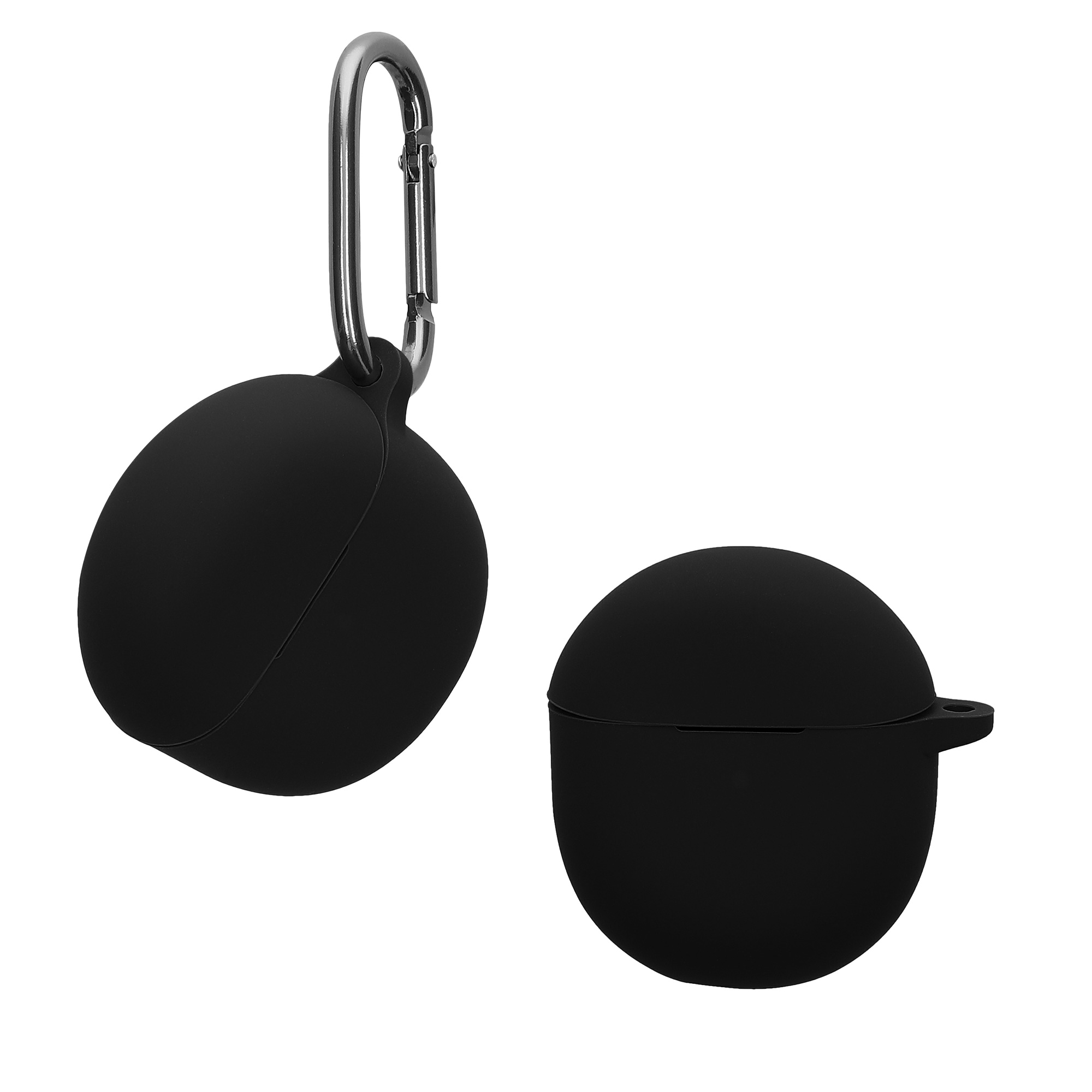 Obal pro Google Pixel Buds 2A kwmobile s karabinou silikonové - černá