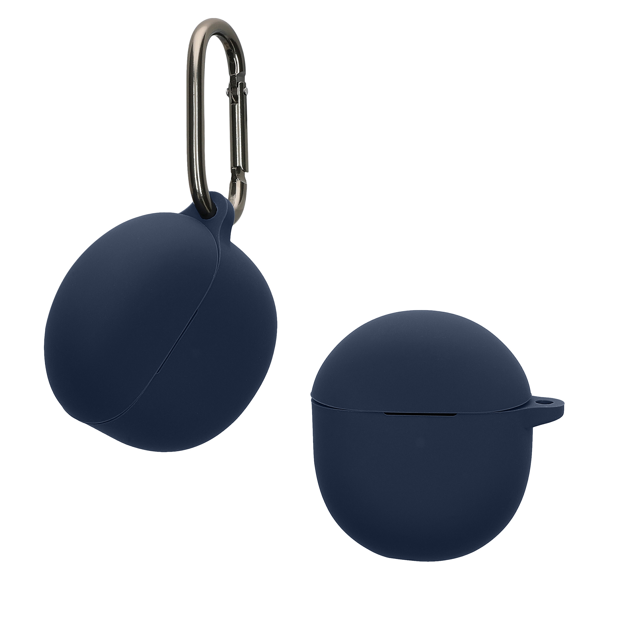 Obal pro Google Pixel Buds 2A kwmobile s karabinou silikonové - tmavě modrá
