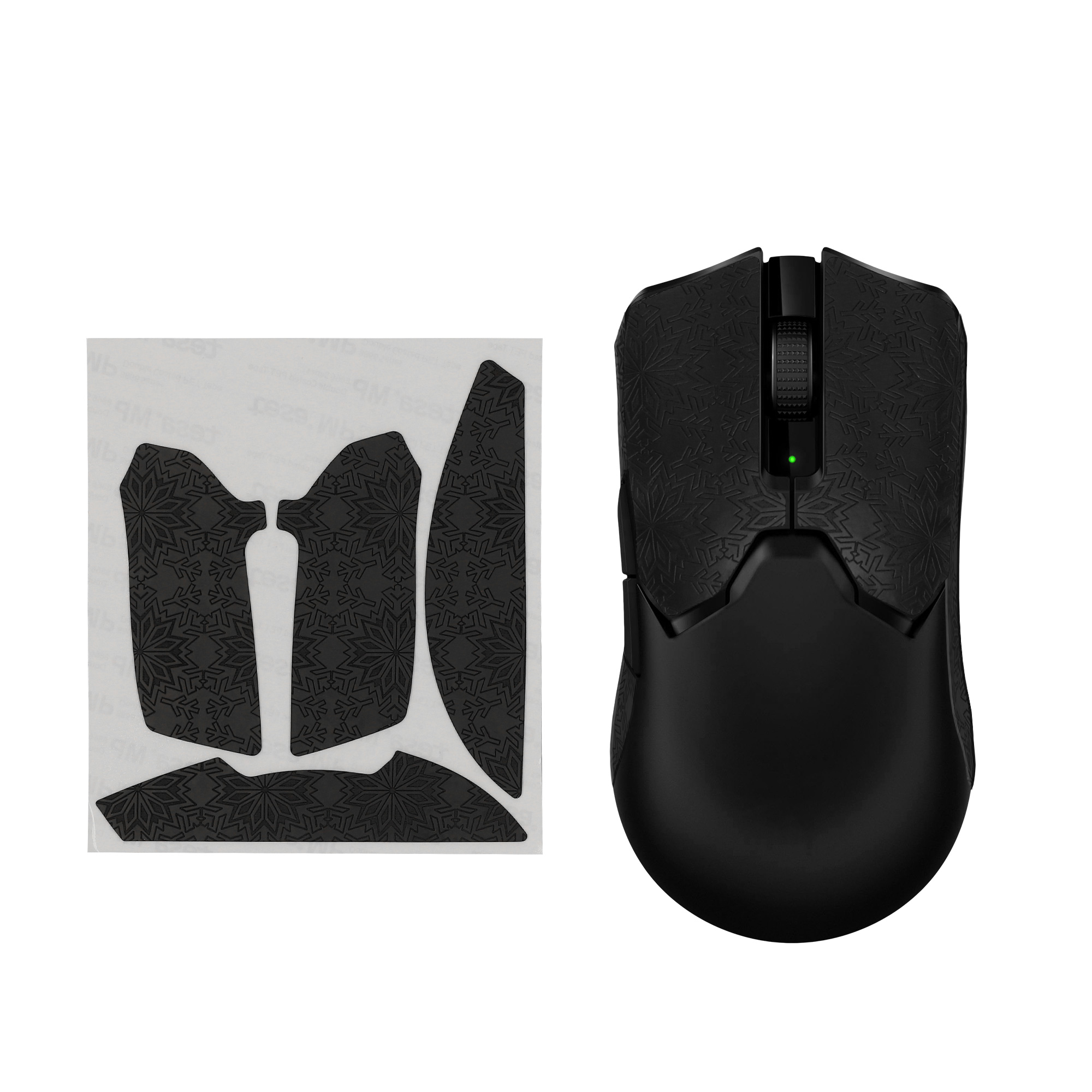 Protiskluzová páska na myš pro Razer Viper V2 Pro kwmobile z eko kůže - černá / bílá