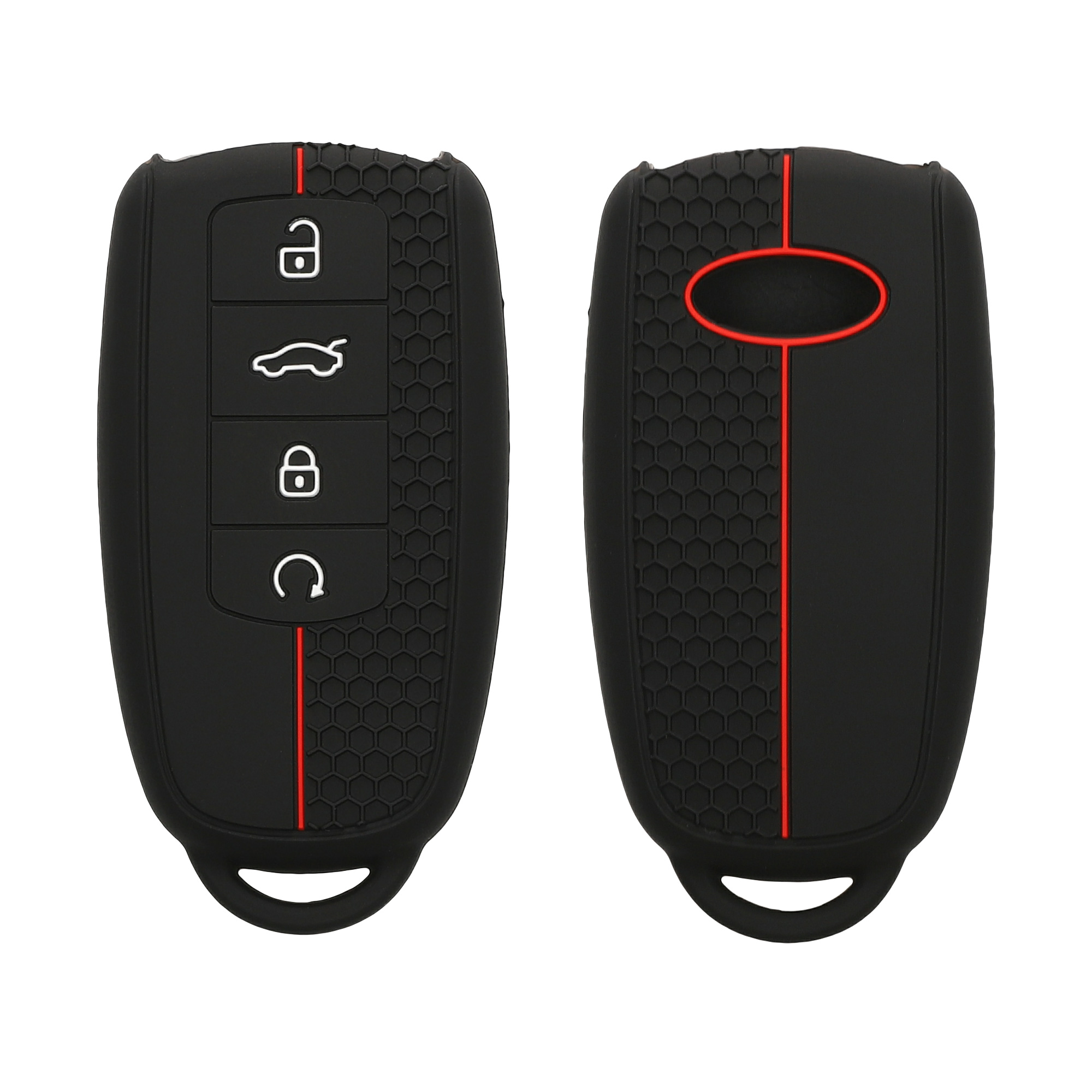 Obal na klíč od auta pro Chery Omoda C5 / Jaecoo 7 / Tiggo 7 Pro 8 Pro / Arrizo 5 kwmobile - černá / červená
