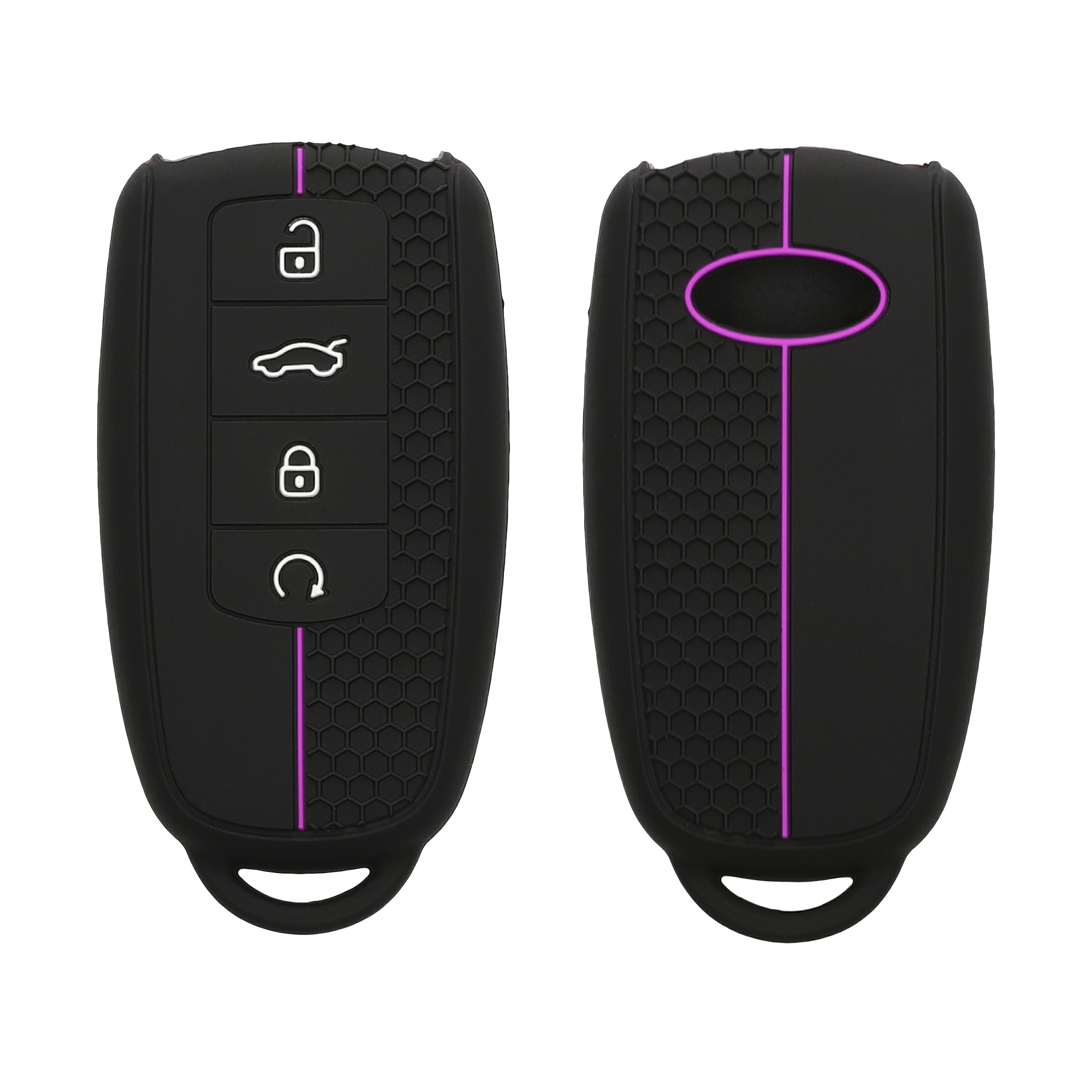 Obal na klíč od auta pro Chery Omoda C5 / Jaecoo 7 / Tiggo 7 Pro 8 Pro / Arrizo 5 kwmobile - černá / fialová