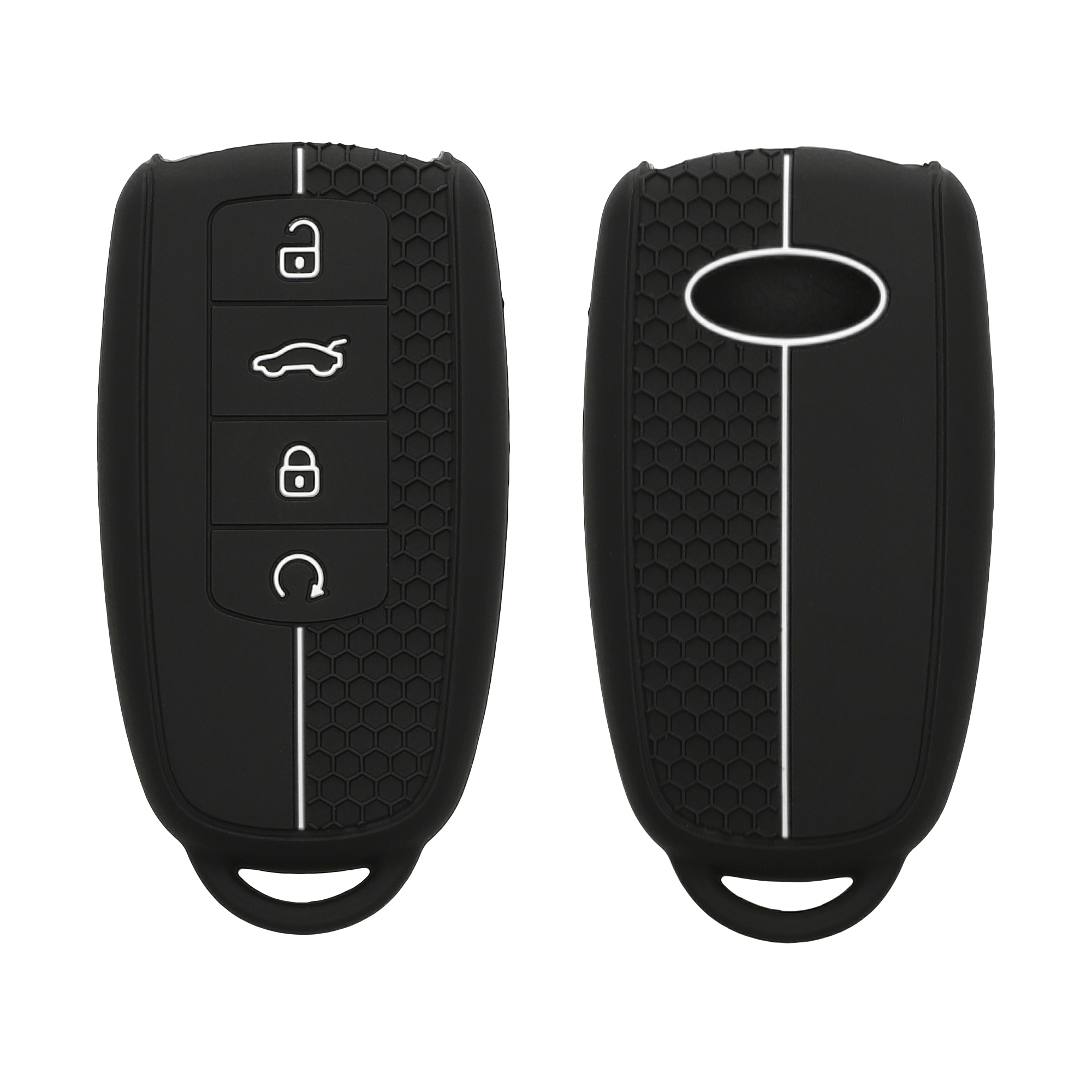 Obal na klíč od auta pro Chery Omoda C5 / Jaecoo 7 / Tiggo 7 Pro 8 Pro / Arrizo 5 kwmobile - černá / bílá