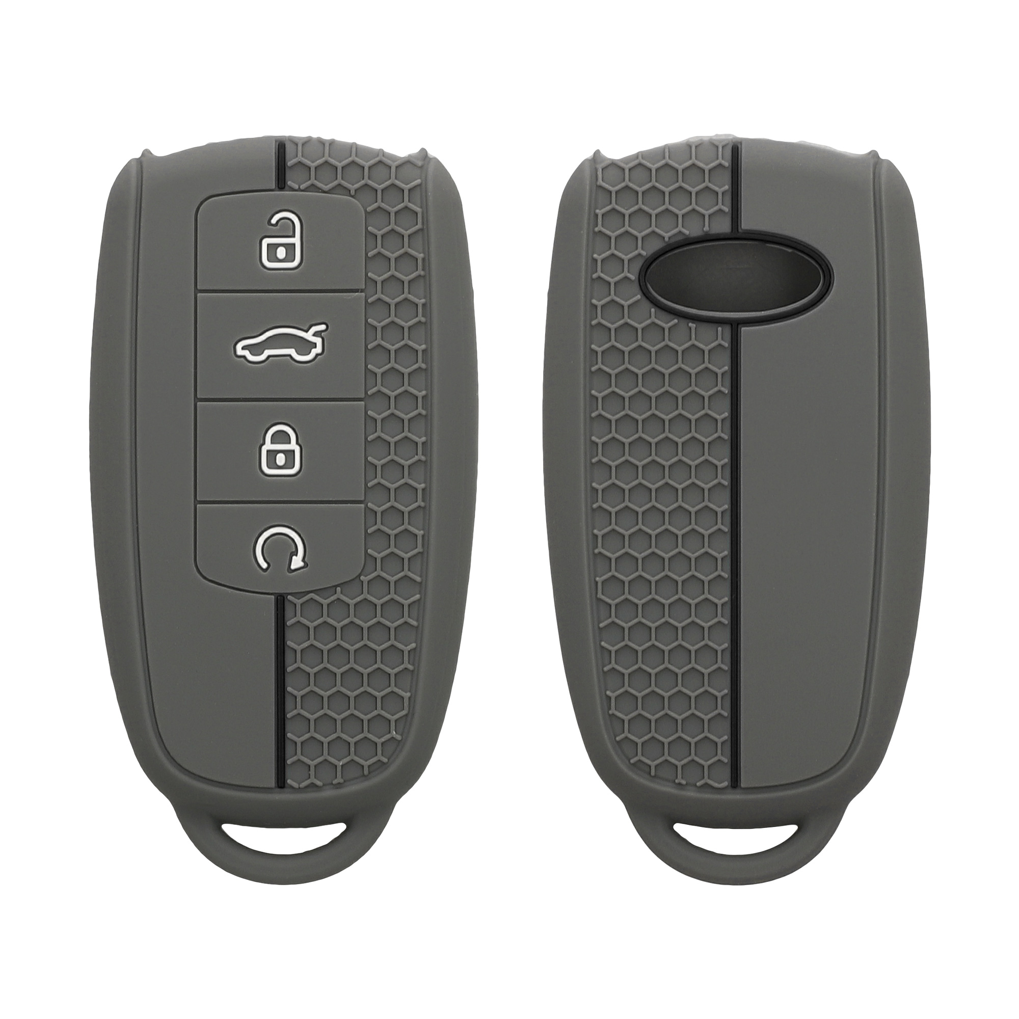 Obal na klíč od auta pro Chery Omoda C5 / Jaecoo 7 / Tiggo 7 Pro 8 Pro / Arrizo 5 kwmobile - šedá / černá