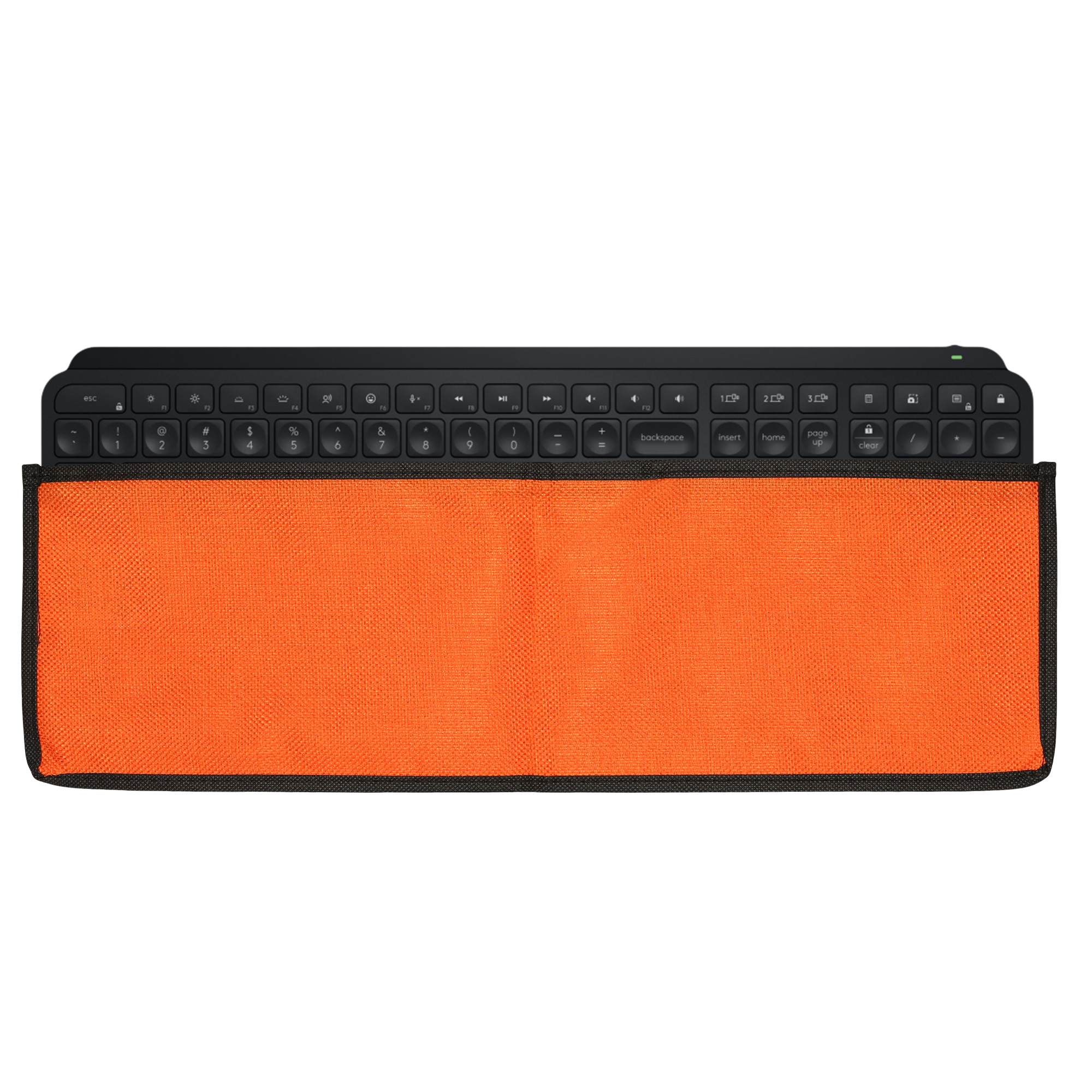 Prachotěsný kryt se zipem pro Logitech MX Keys Wireless kwmobile - oranžová