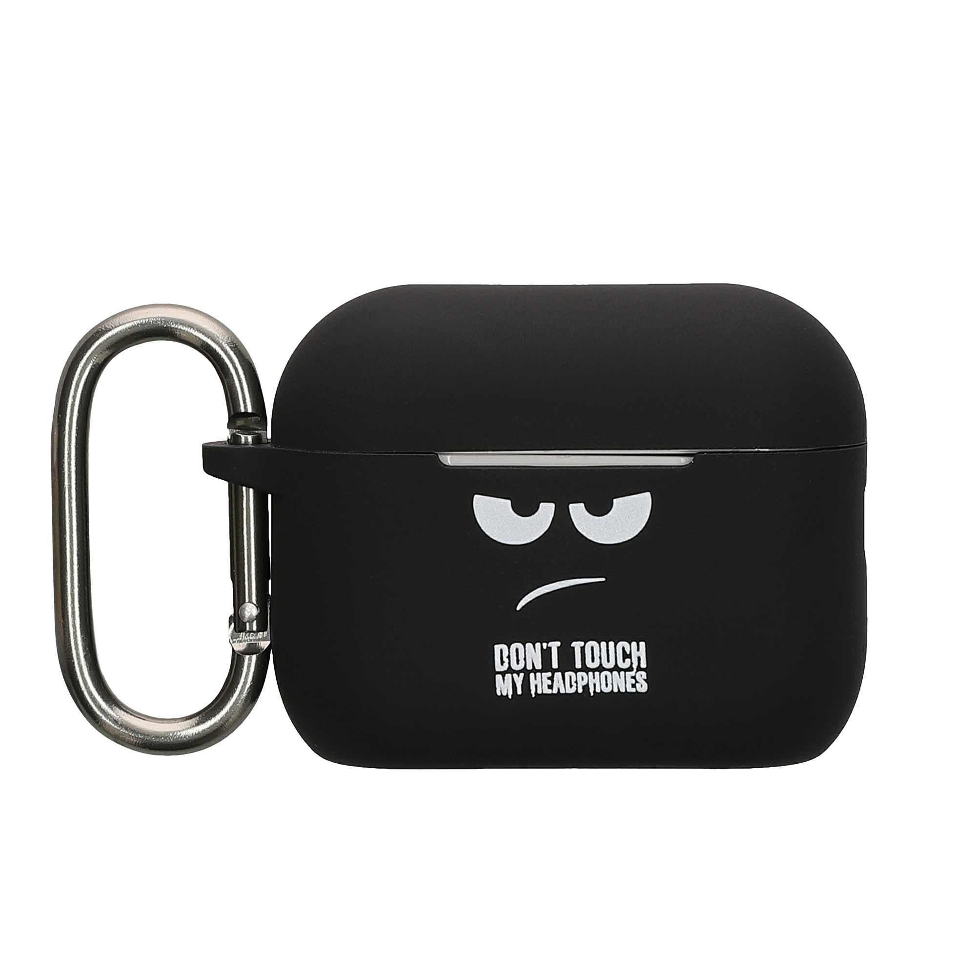Designový obal pro Apple Airpods Pro 3 kwmobile s karabinou silikonové - bílá / černá / černá