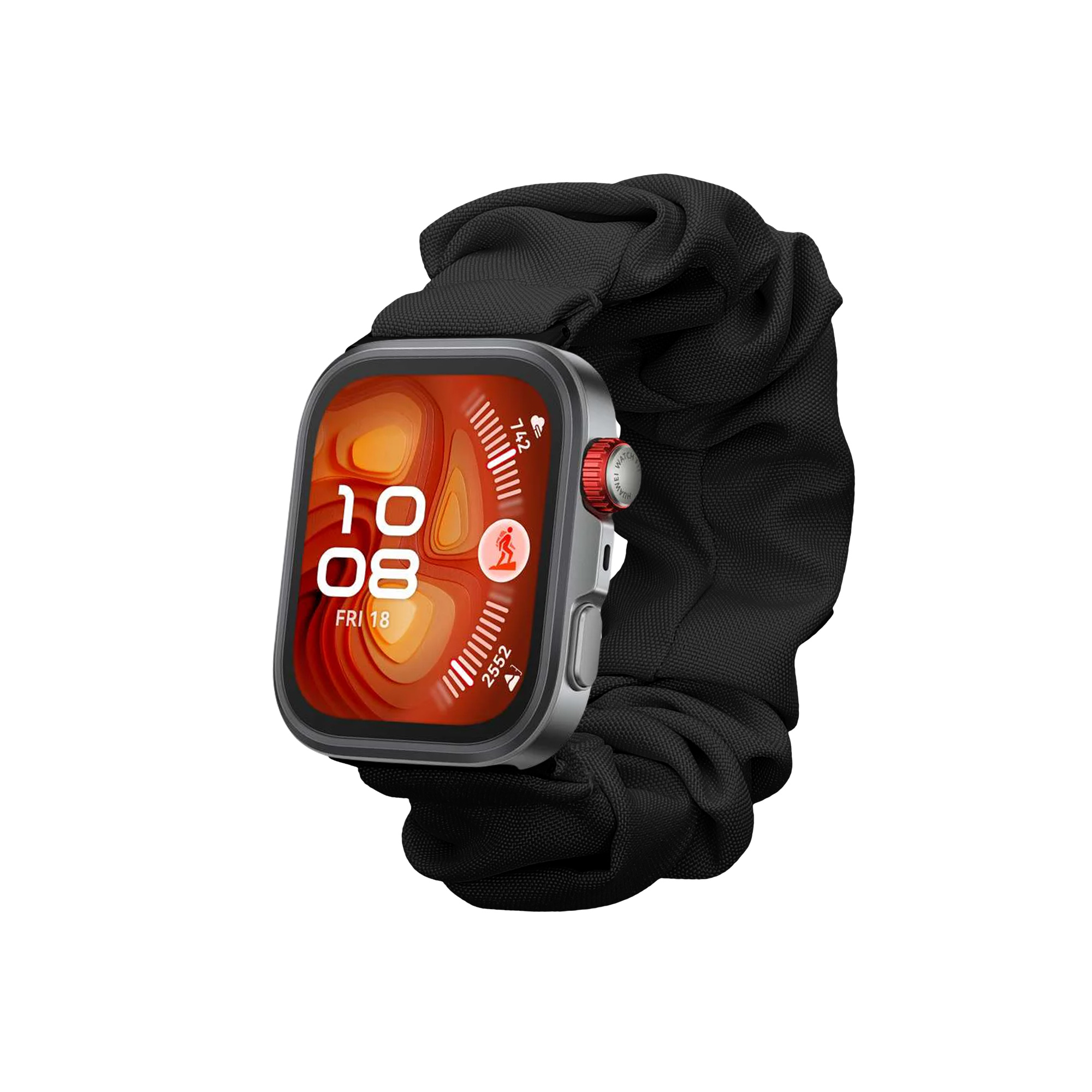 Řemínek na hodinky pro Huawei Watch Fit 4 Pro / Watch Fit 4 kwmobile - černá látkový řemínek na hodinky (scrunchie)