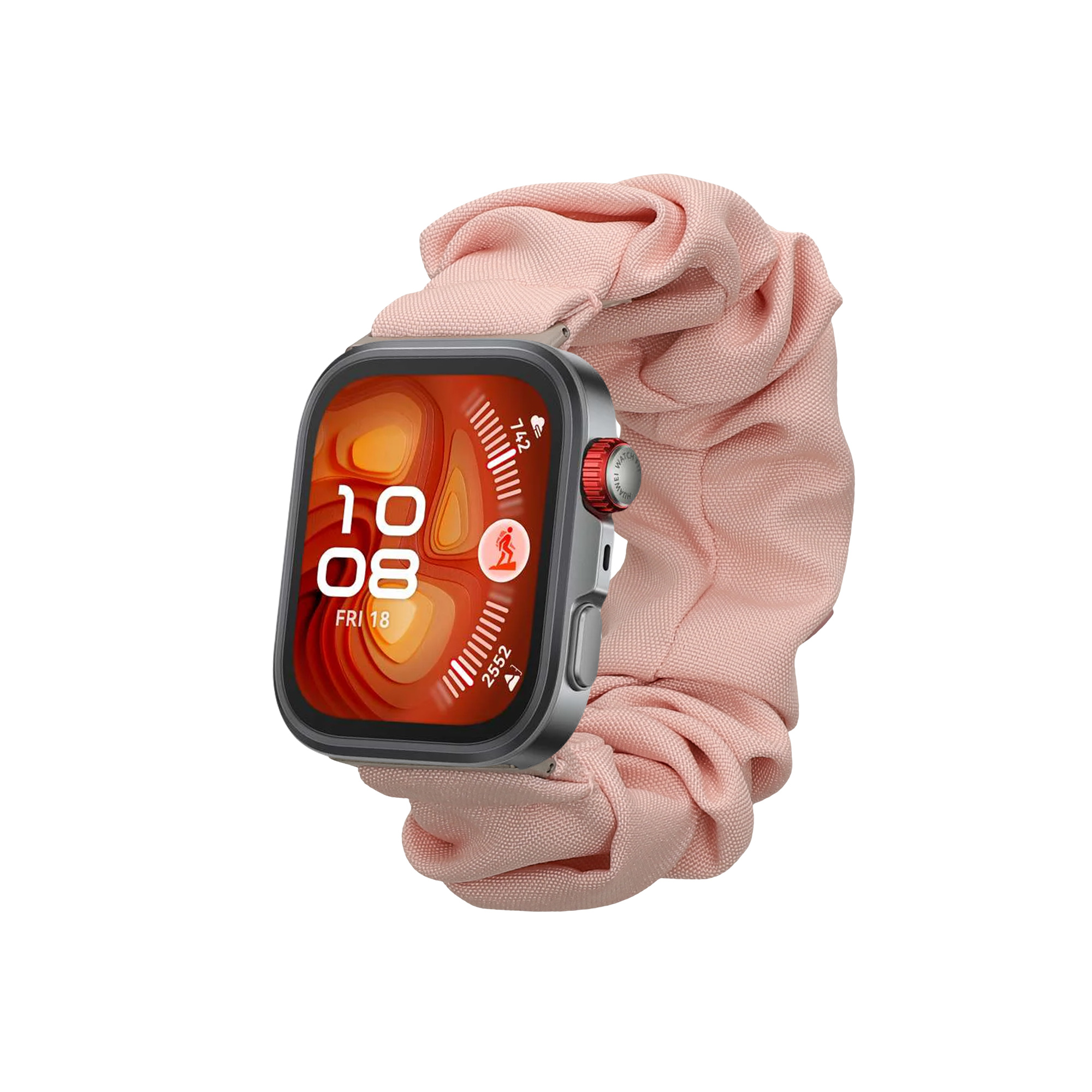 Řemínek na hodinky pro Huawei Watch Fit 4 Pro / Watch Fit 4 kwmobile - starorůžová látkový řemínek na hodinky (scrunchie)