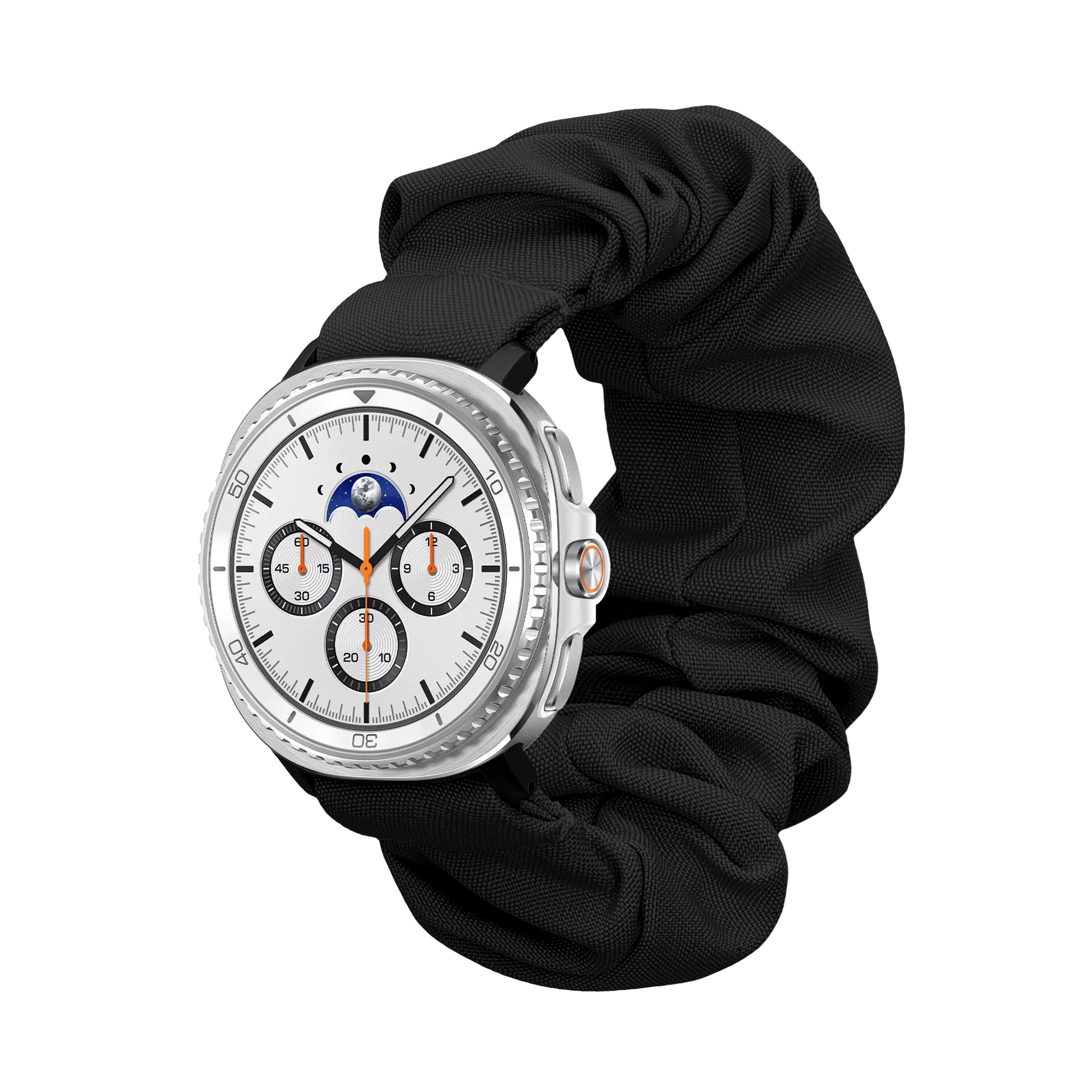 Řemínek na hodinky pro Samsung Galaxy Watch 8 / Galaxy Watch 8 Classic 46mm kwmobile - černá látkový řemínek na hodinky (scrunchie)