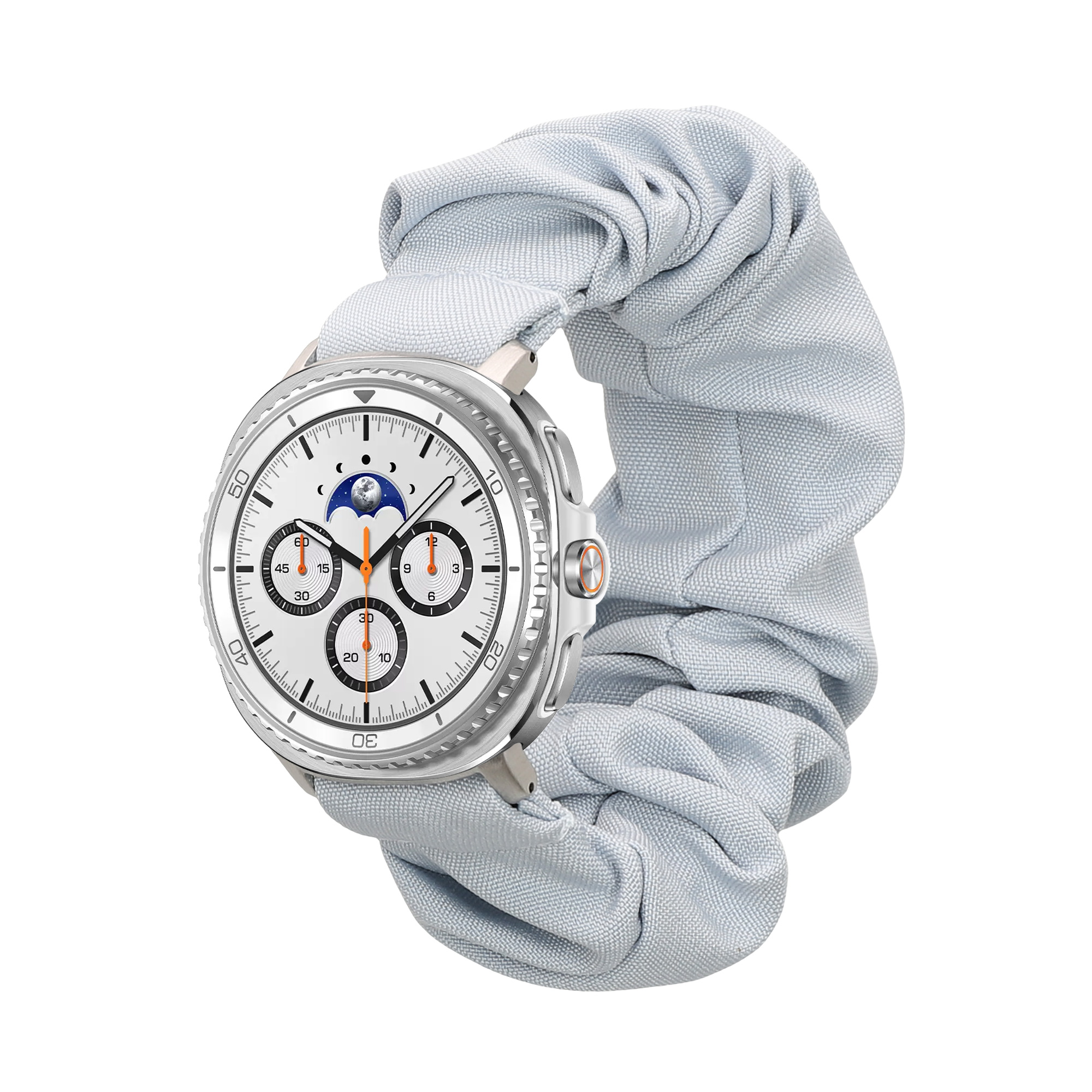 Řemínek na hodinky pro Samsung Galaxy Watch 8 / Galaxy Watch 8 Classic 46mm kwmobile - světle modrá látkový řemínek na hodinky (scrunchie)