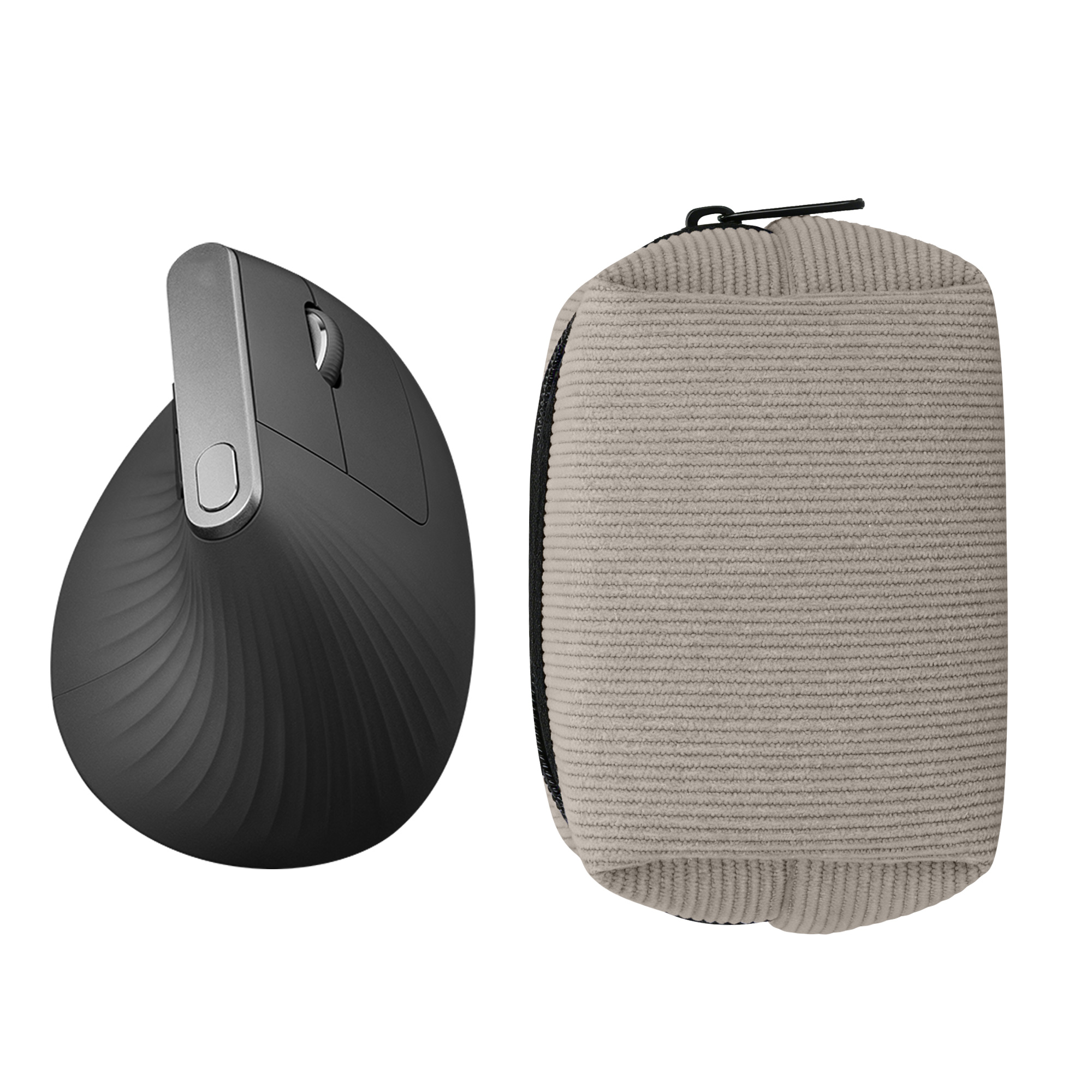 Pouzdro na myš pro Logitech Lift / MX Vertical / Anker Vertical kwmobile neoprenové - šedá