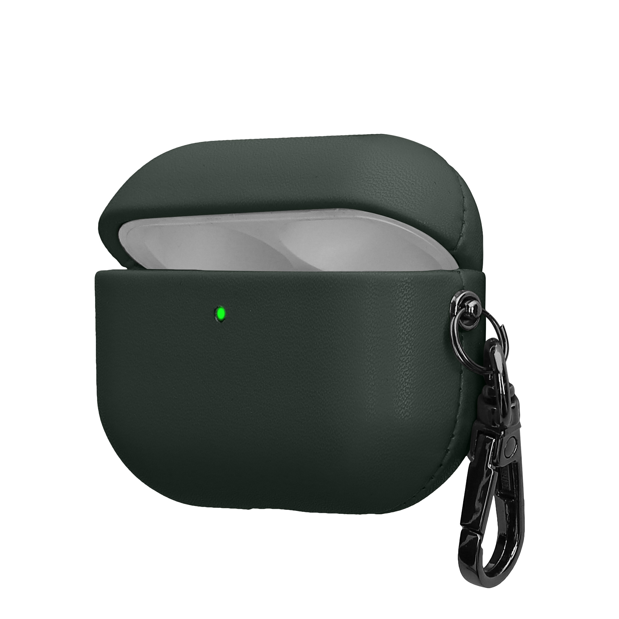 Pouzdro z eko kůže pro Apple Airpods Pro 2 / Pro 1 kwmobile tenké - tmavě zelená