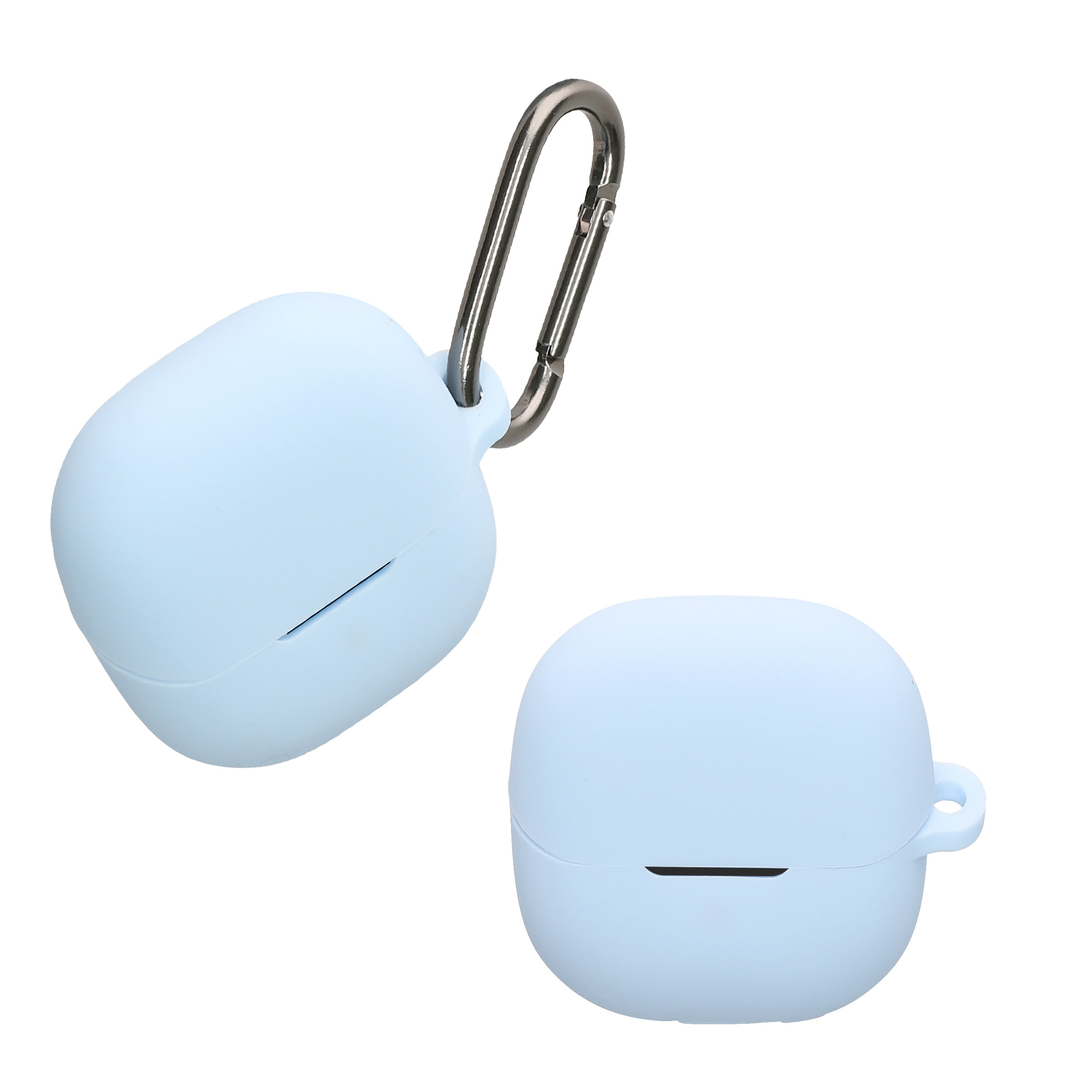 Obal pro Xiaomi Buds 6 kwmobile s karabinou silikonové - světle modrá