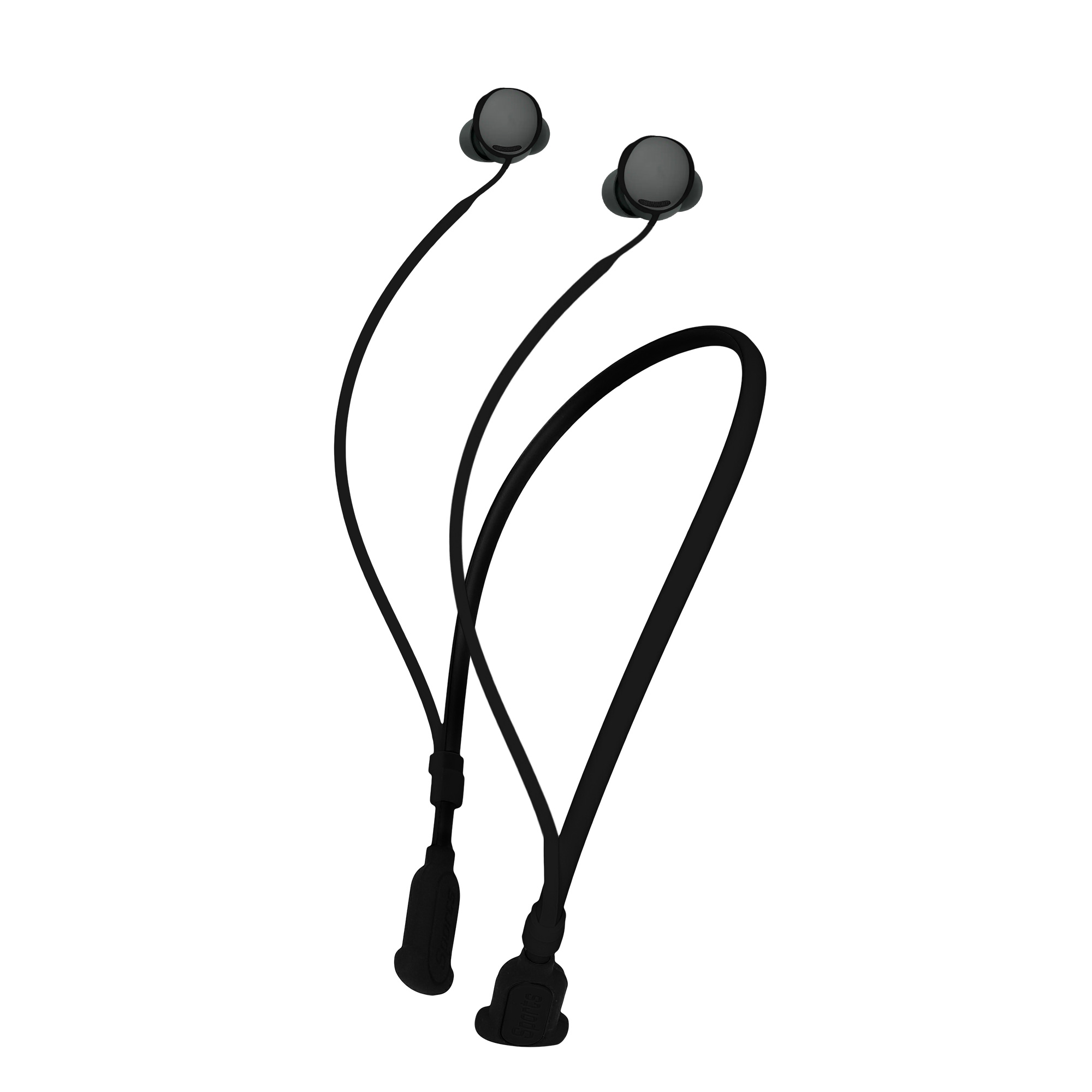 Silikonové poutko na krk pro Google Pixel Buds 2A / Pixel Buds Pro 2 kwmobile s popruhem na krk - černá