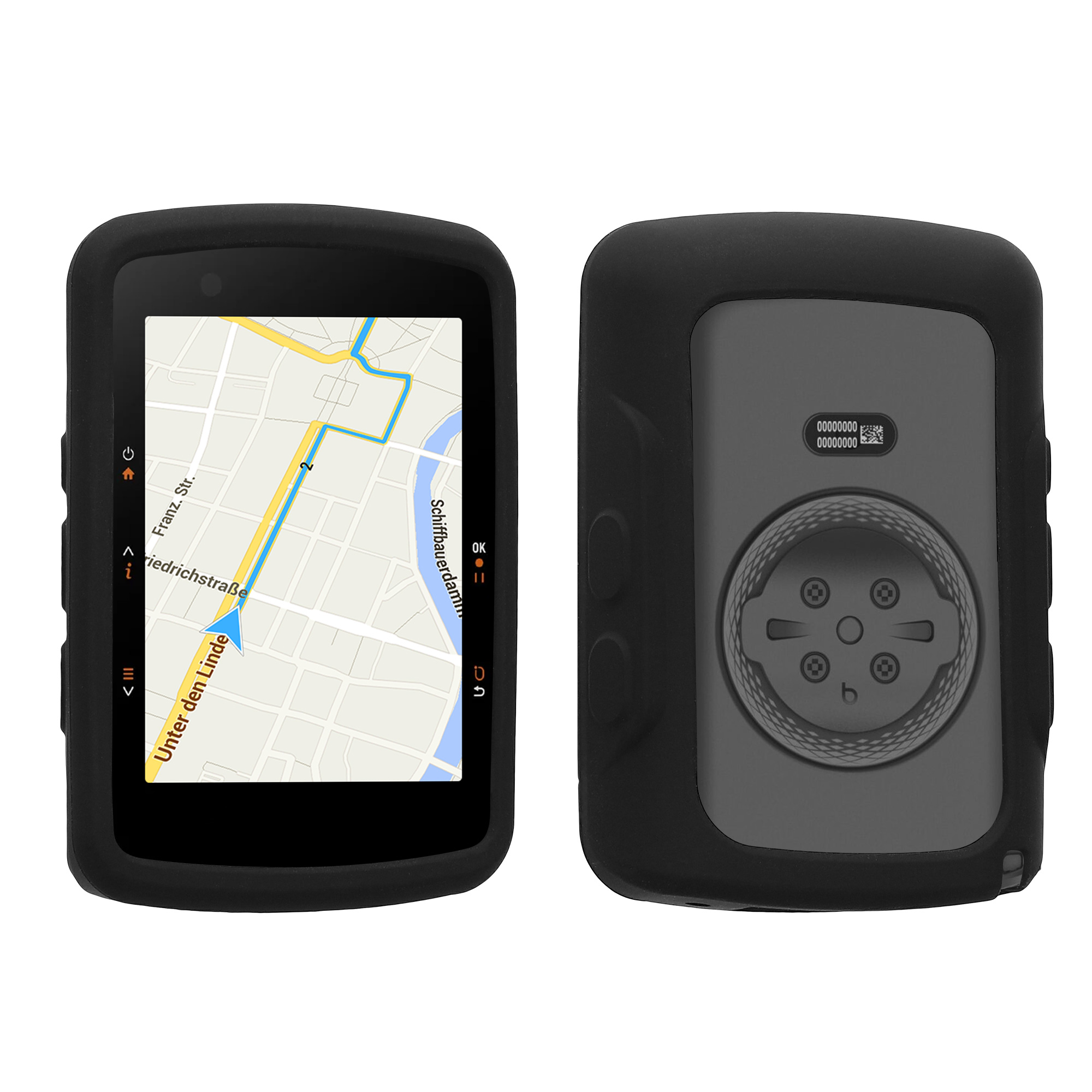 Silikonové pouzdro pro Bryton Rider 650 / Rider 550 kwmobile - měkký gumový ochranný kryt na cyklo GPS, černá