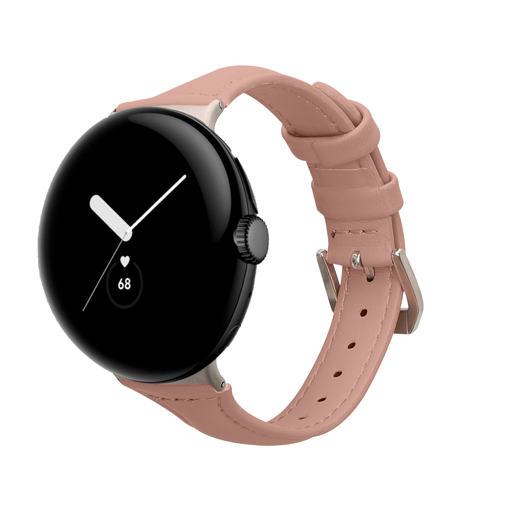 Kožený řemínek pro Google Pixel Watch Series 41mm / Pixel Watch 4 41mm kwmobile - starorůžová