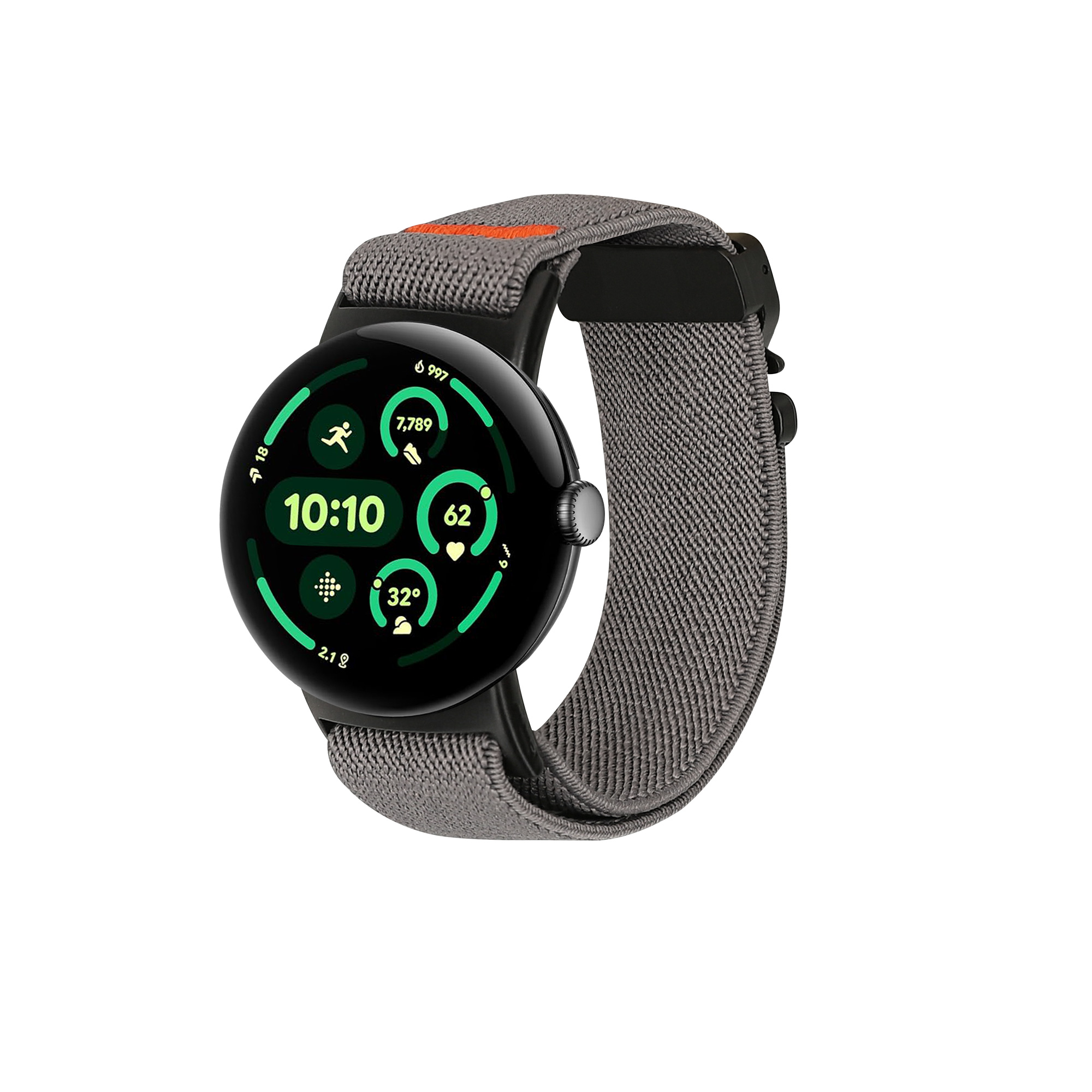 Nylonový pásek pro Google Pixel Watch 3 45mm / Watch 4 45mm kwmobile nylonové - tmavě šedá