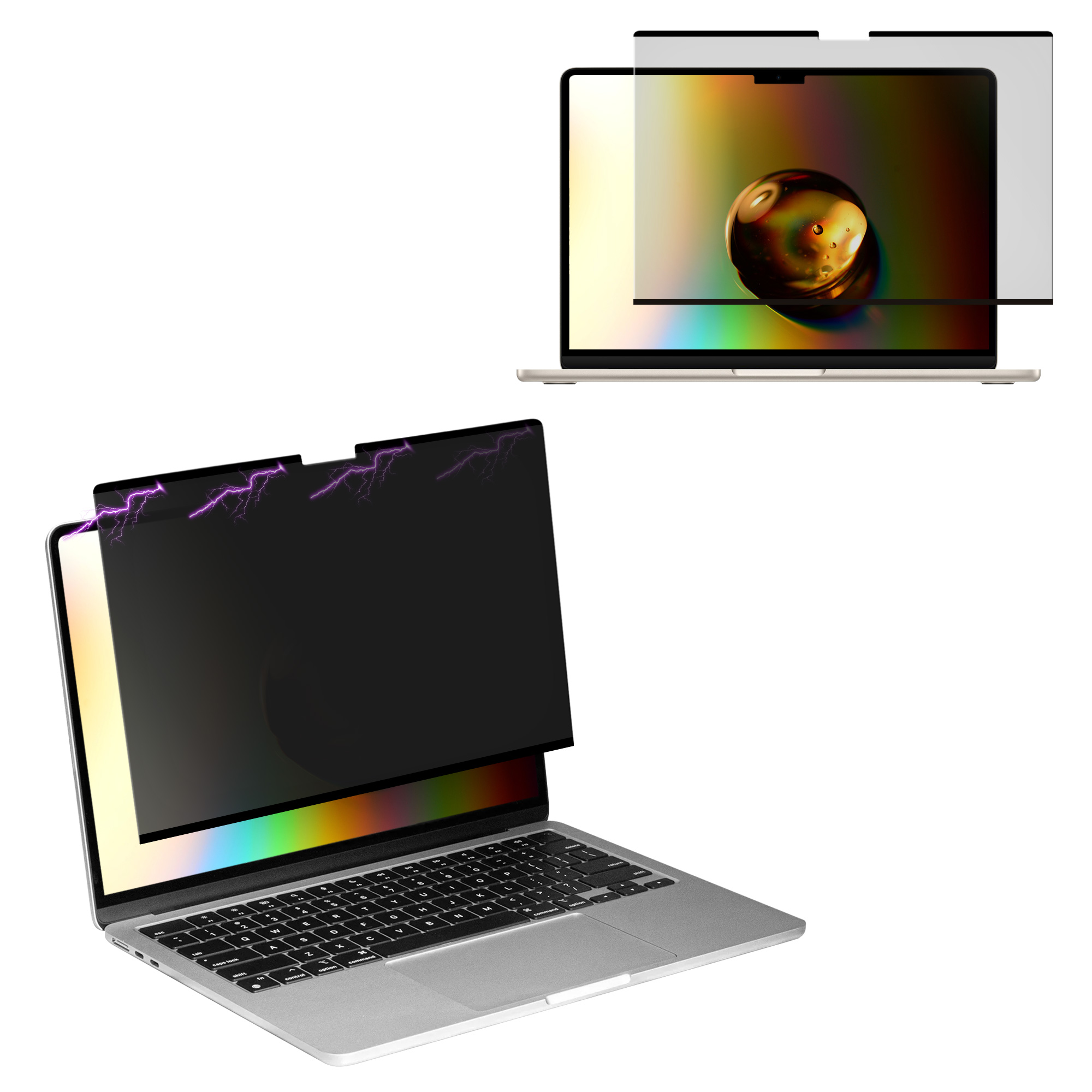 Privacy fólie na notebook pro Apple MacBook Air 15 M5 2026 A3448 kwmobile - antireflexní, blokuje modré světlo