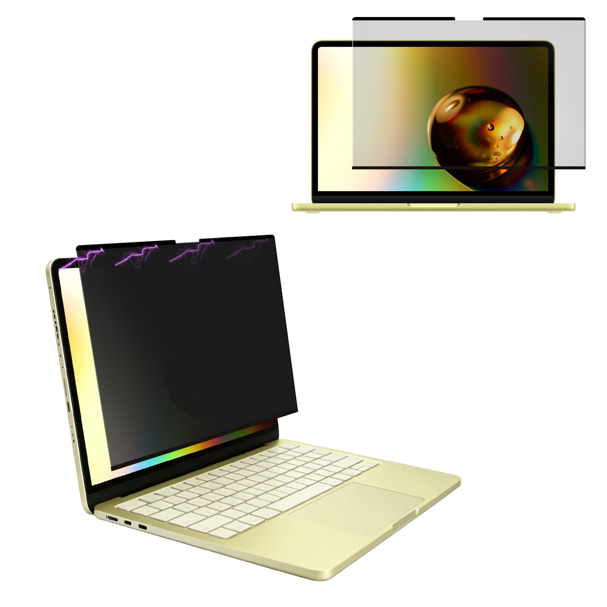 Privacy fólie na notebook pro Apple MacBook Neo kwmobile - antireflexní, blokuje modré světlo