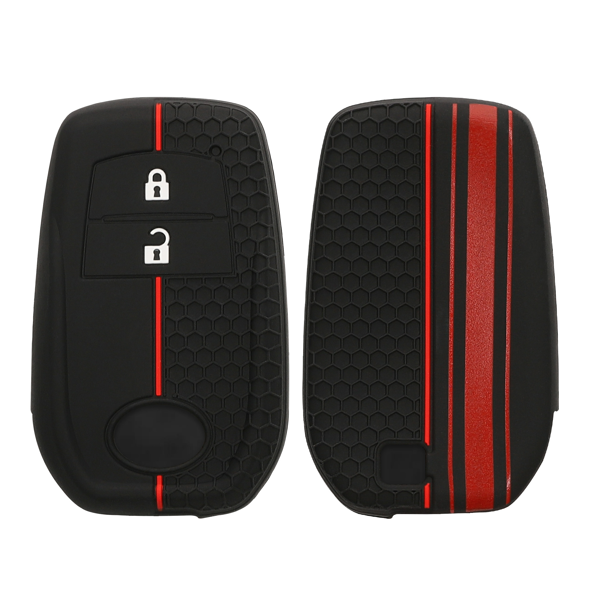 Obal na klíč od auta pro Toyota Aygo Yaris Cross RAV4 GR 20-24 kwmobile - červená / černá