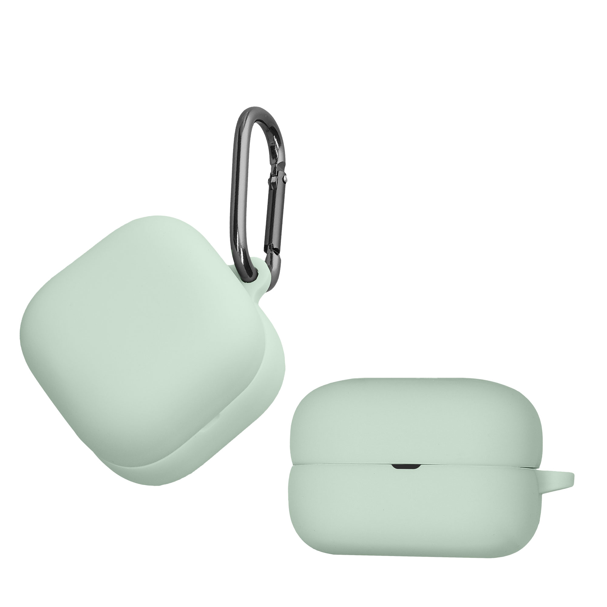 Obal pro Sony LinkBuds Clip WF-LC900 kwmobile s karabinou silikonové - matcha zelená
