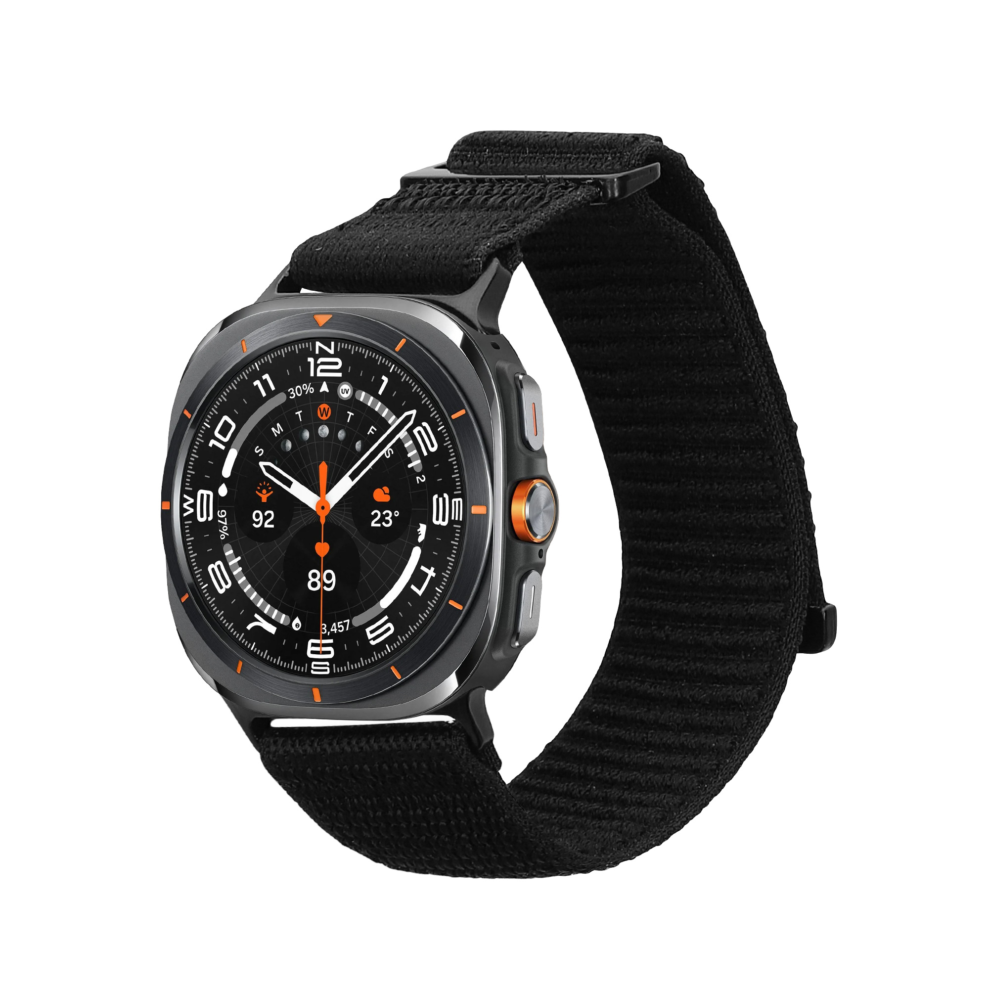 Nylonový pásek pro Samsung Galaxy Watch Ultra 47mm kwmobile nylonové - černá