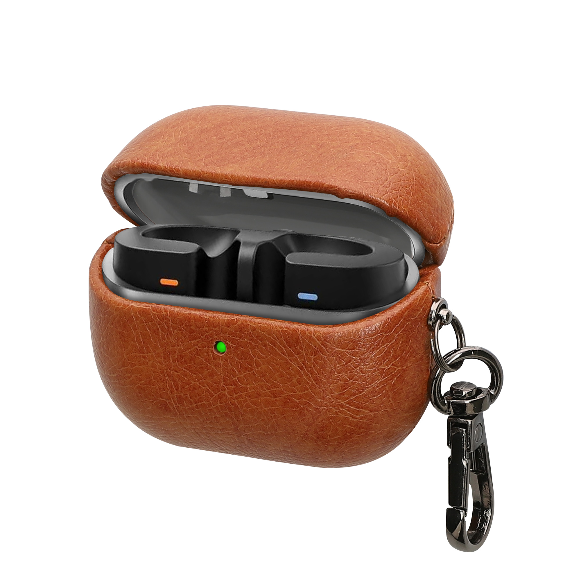Pouzdro z eko kůže pro Samsung Galaxy Buds 3 / Galaxy Buds 3 Pro kwmobile tenké - hnědá