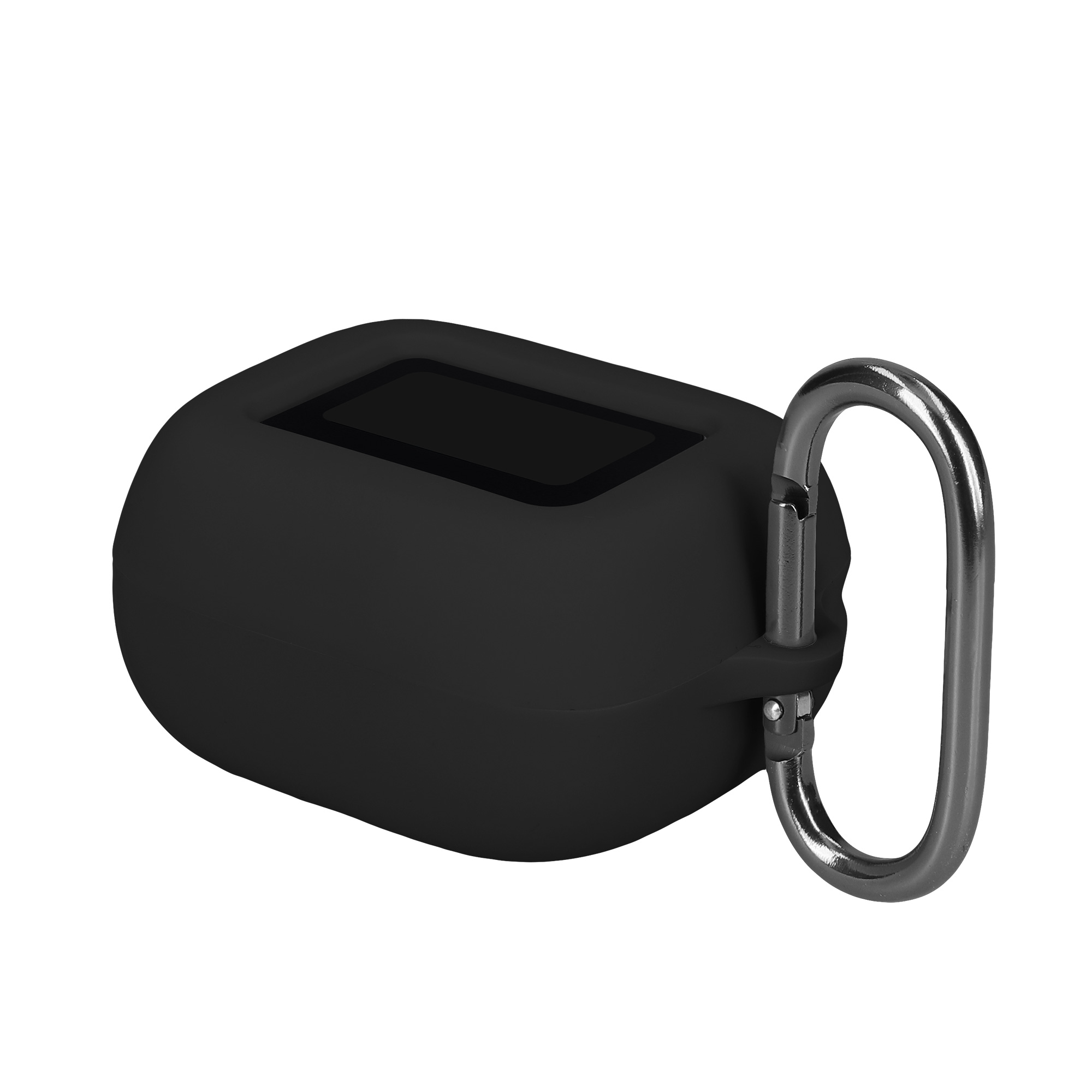 Obal pro JBL Live Buds 4 / Beam 4 / Flex 4 kwmobile s karabinou silikonové - černá