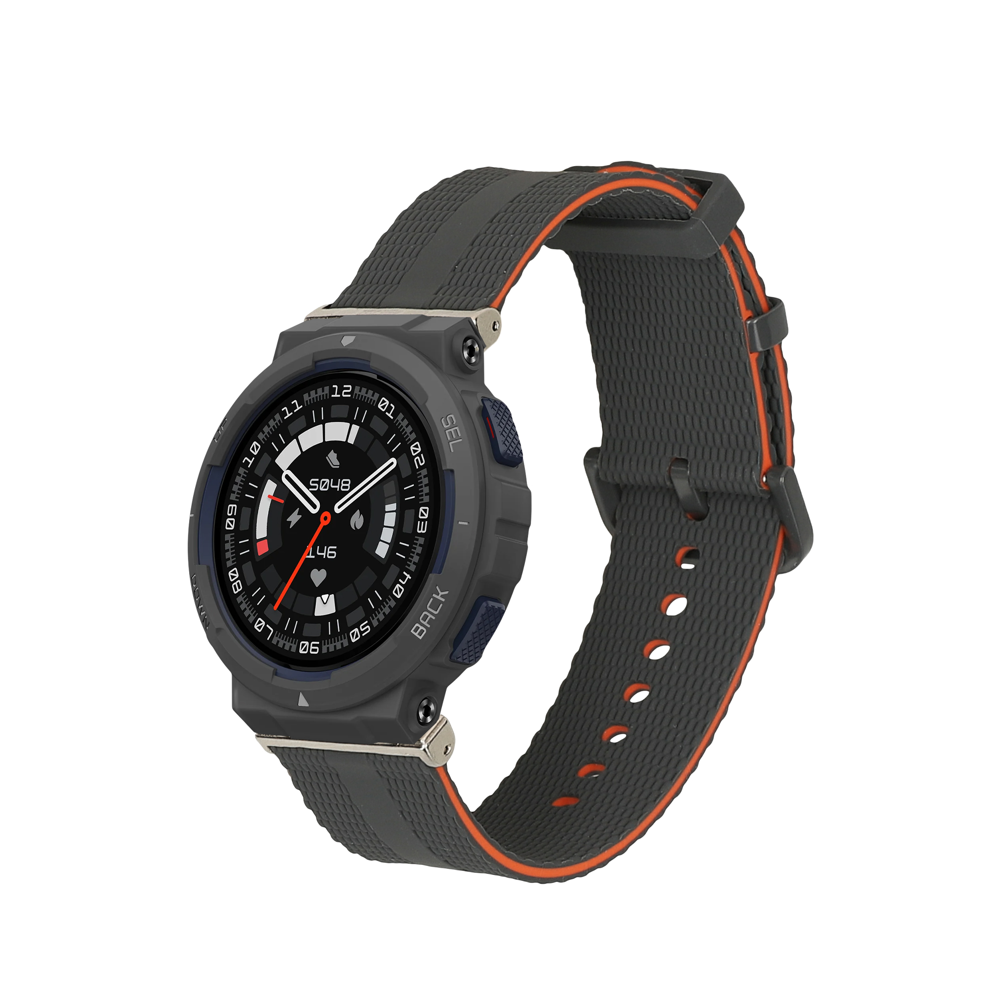 Řemínek pro Amazfit Active Edge (A2212) kwmobile silikonové - černá / oranžová