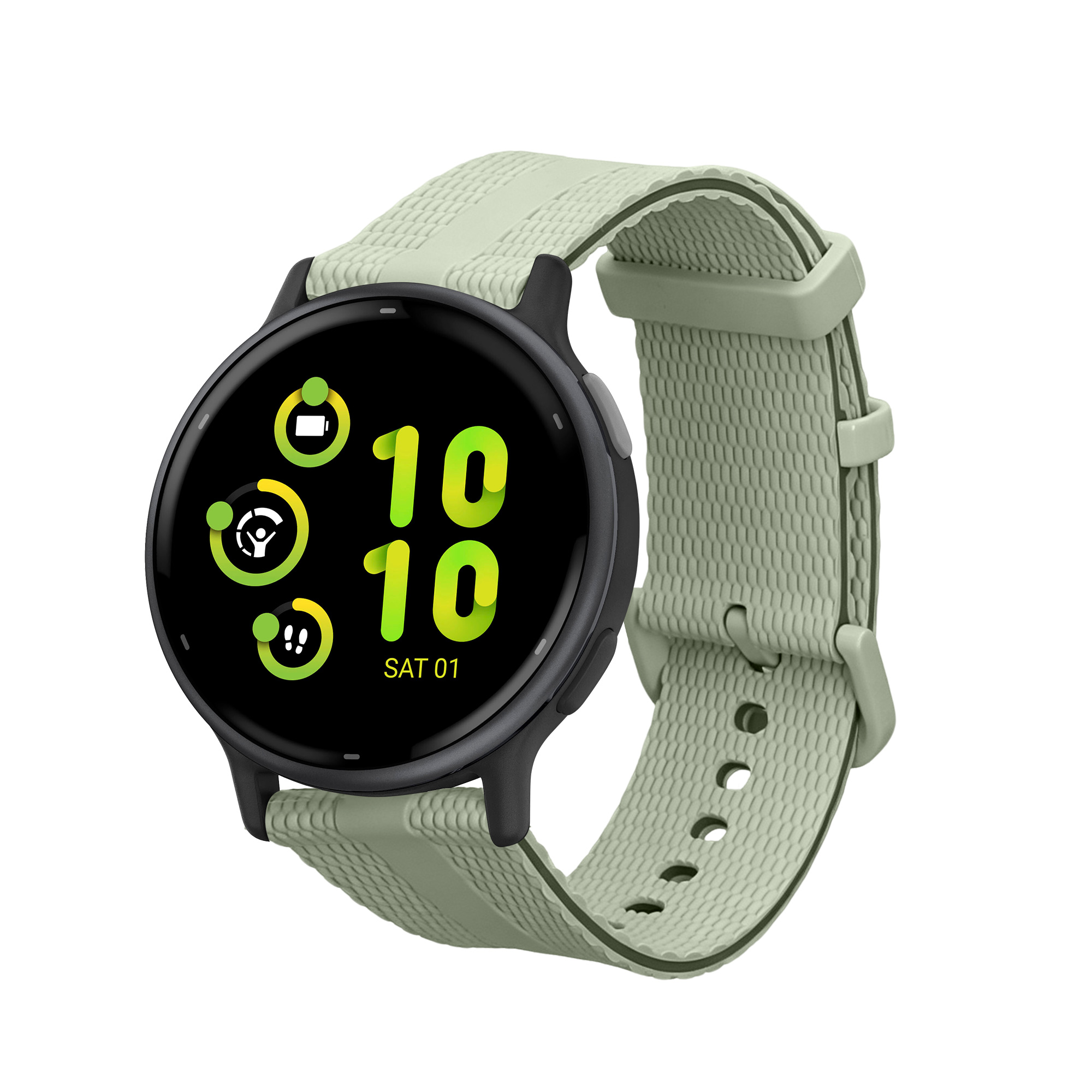 Řemínek pro Garmin Venu Sq 2 Music / Sq 2 / Vivoactive 6 / Vivoactive 5 kwmobile silikonové - pastelově zelená