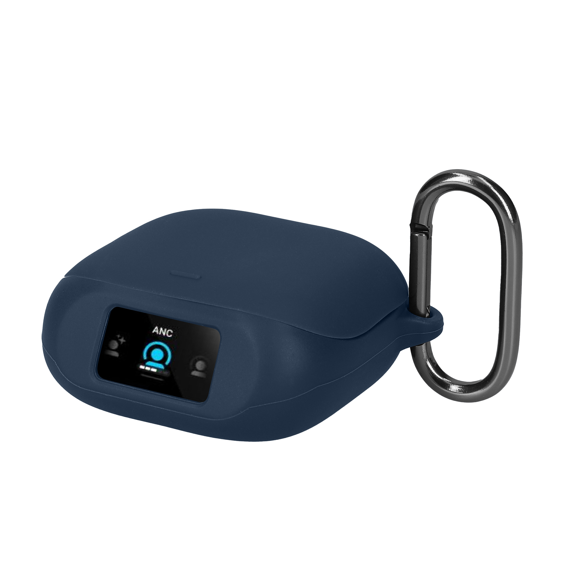 Obal pro Anker Soundcore Liberty 5 Pro kwmobile s karabinou silikonové - tmavě modrá