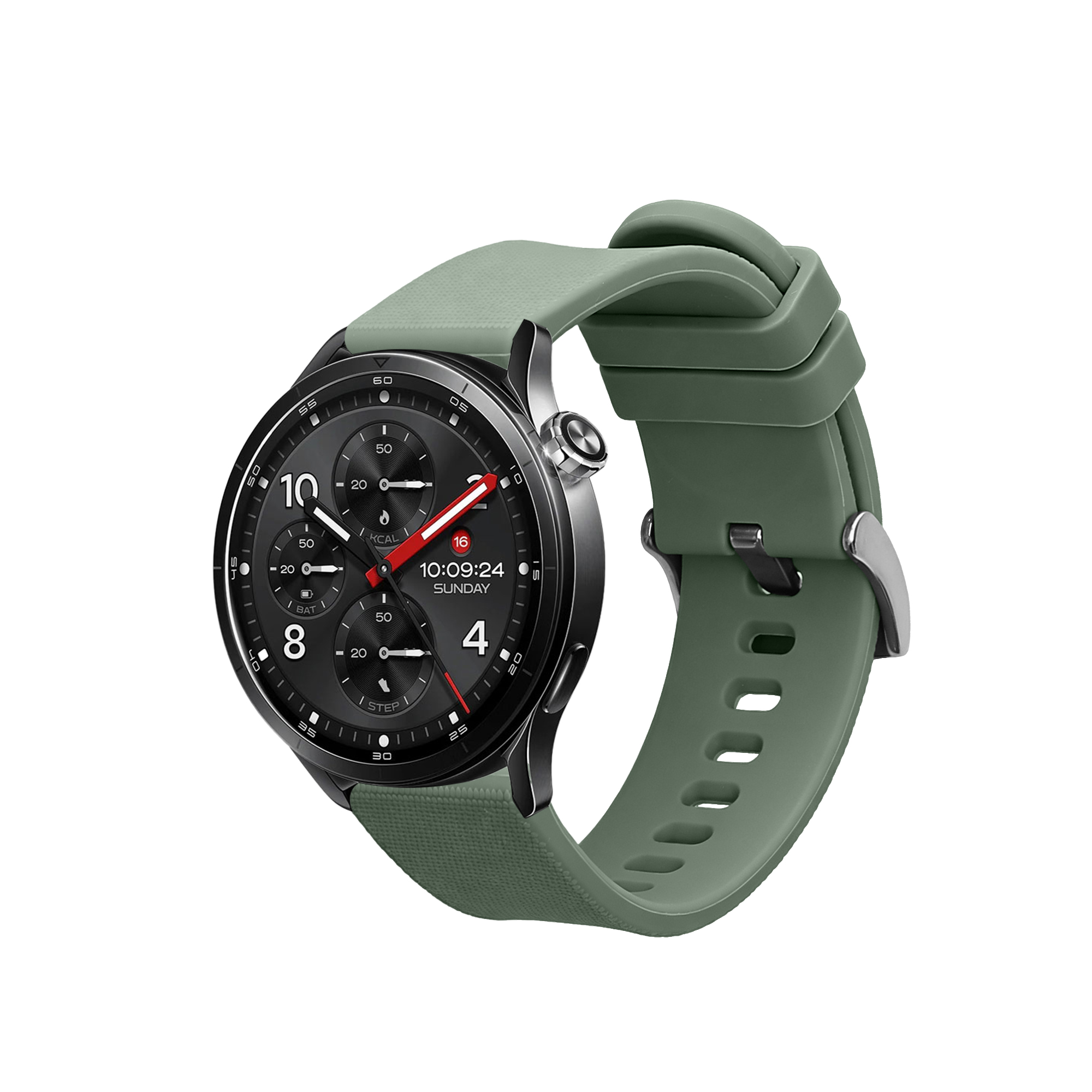 Silikonový řemínek pro Xiaomi Watch S5 46 mm kwmobile ‑ tmavě zelená