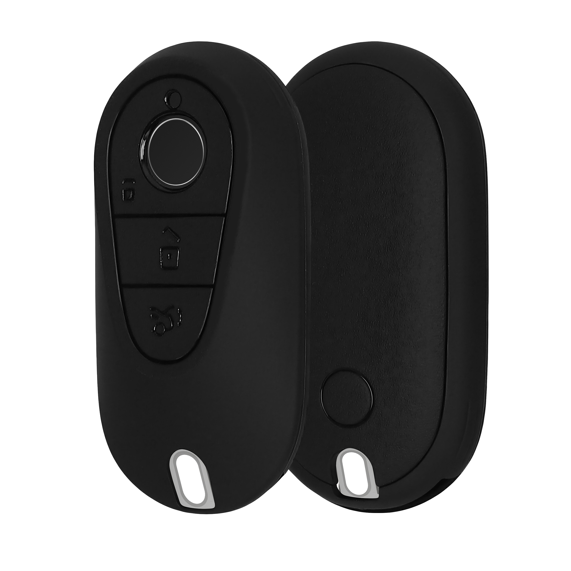 Obal na klíč pro Mercedes-Benz Smart Key se 3 tlačítky, měkké protiskluzové TPU s matným povrchem, odolné proti poškrábání kwmobile ‑ černá
