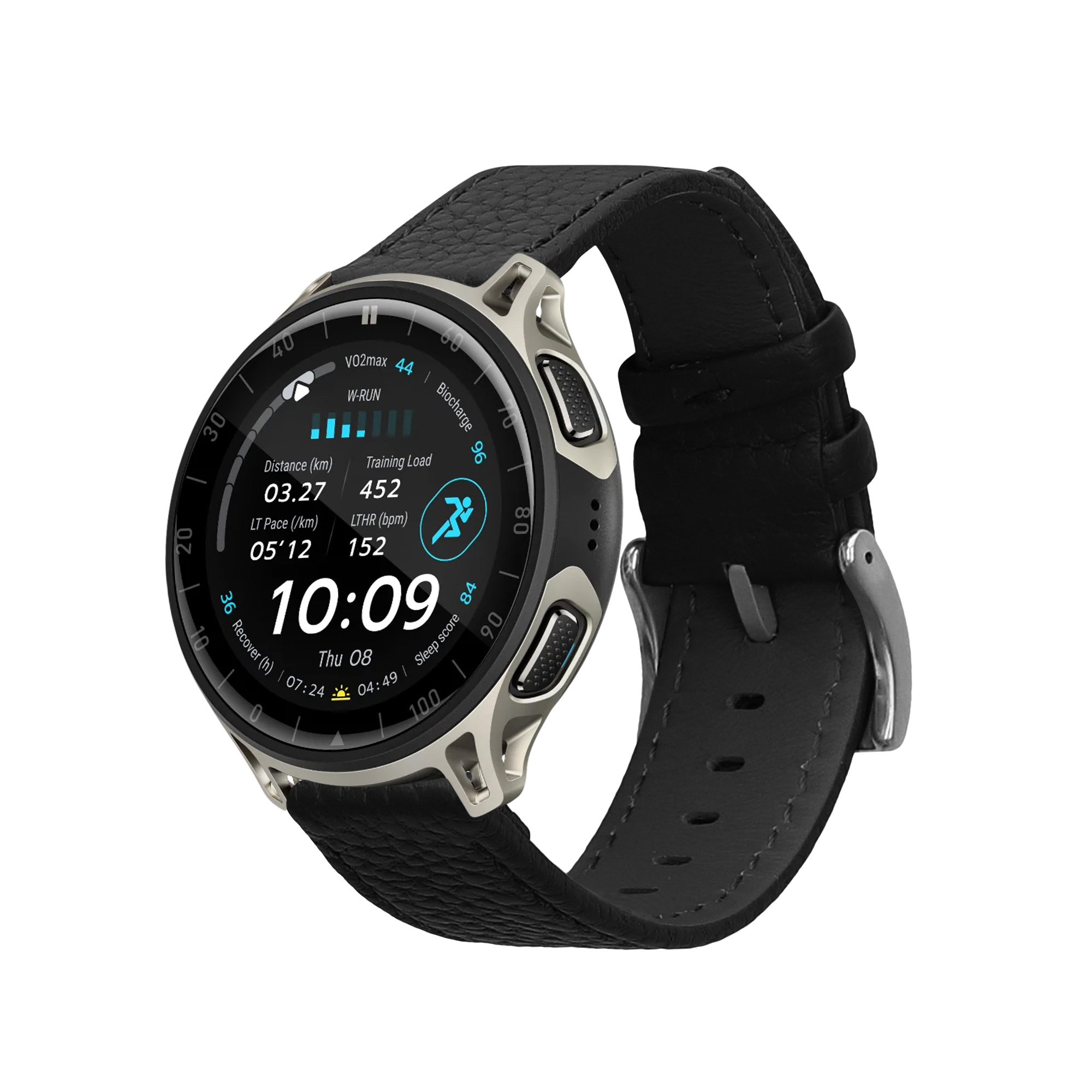 Kožený řemínek pro Amazfit Cheetah2 Pro / Active3 Premium / REX3 Pro kwmobile ‑ černá