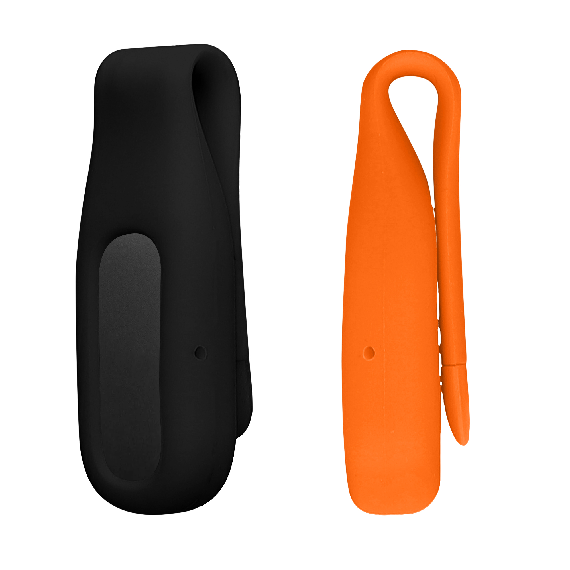 Klipové držáky pro Google Fitbit Air, 2 ks, TPU silikon kwmobile ‑ oranžová / černá