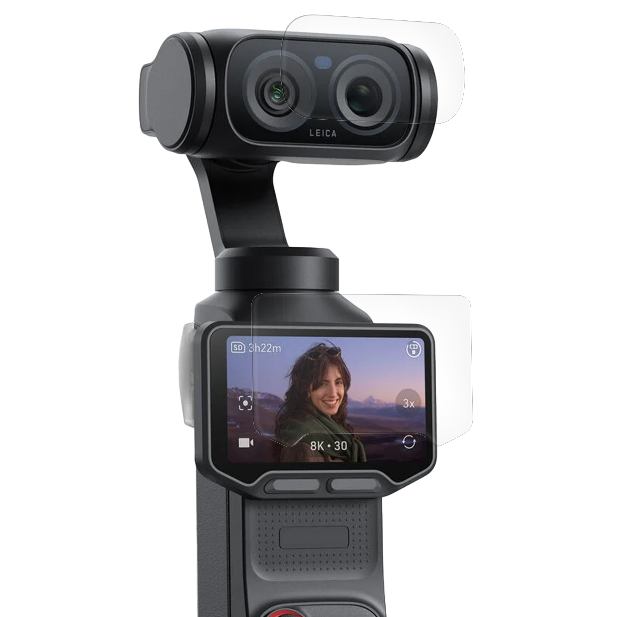 Tvrzené ochranné sklo 9H na displej a objektiv pro Insta360 Luna Ultra, 2 ks kwmobile