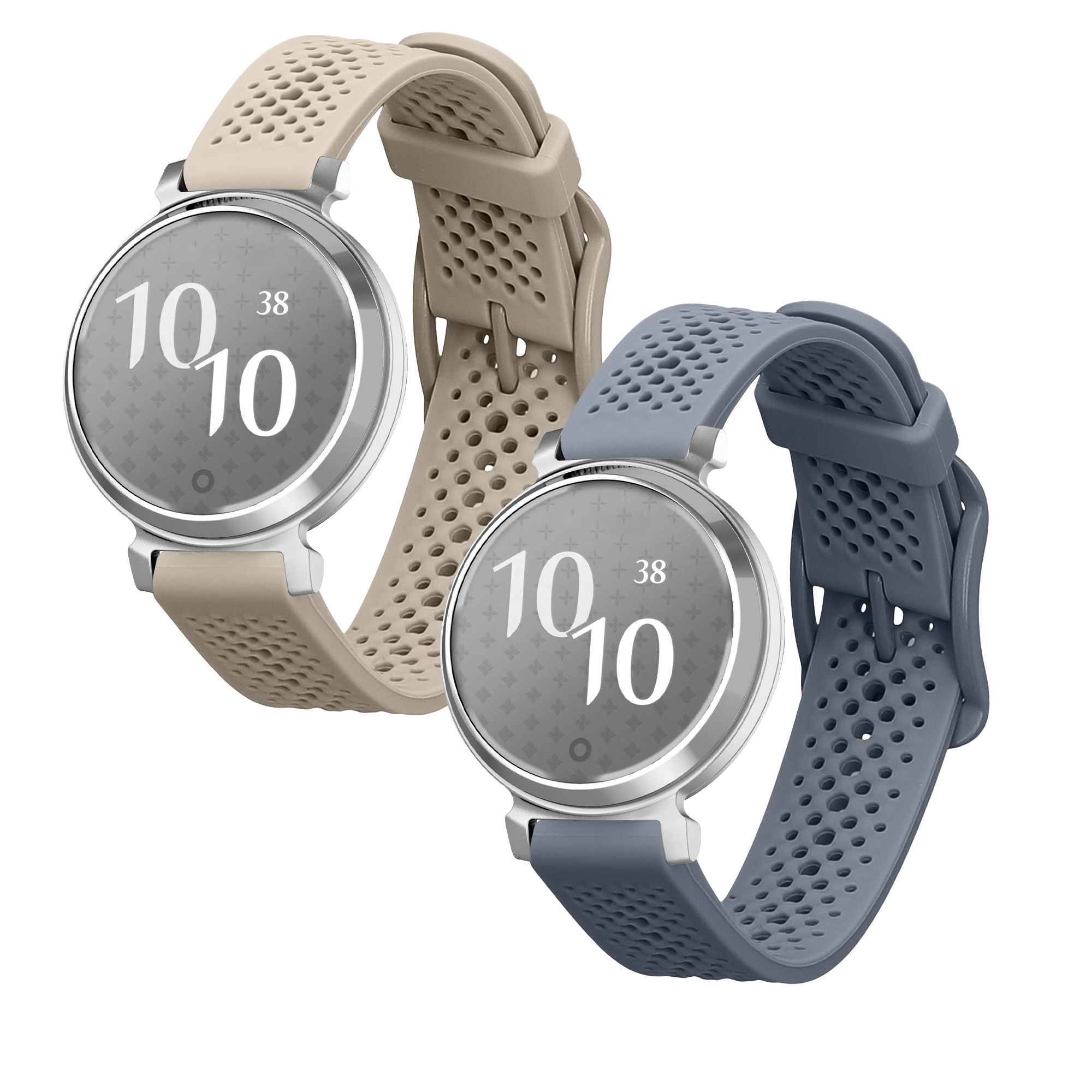 Silikonové řemínky pro Garmin Lily 2, 2 ks kwmobile ‑ modrá / šedá