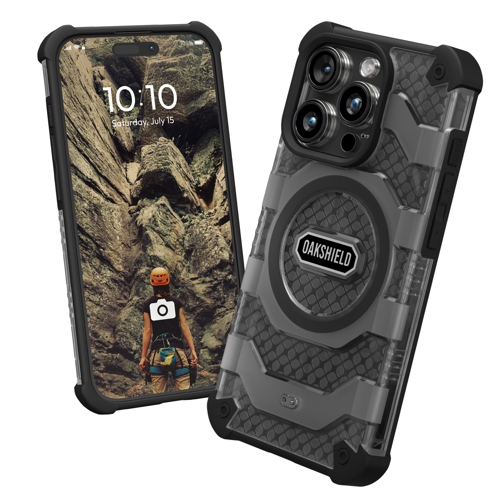 Magnetický kryt Oakshield pro iPhone 15 Pro - černá
