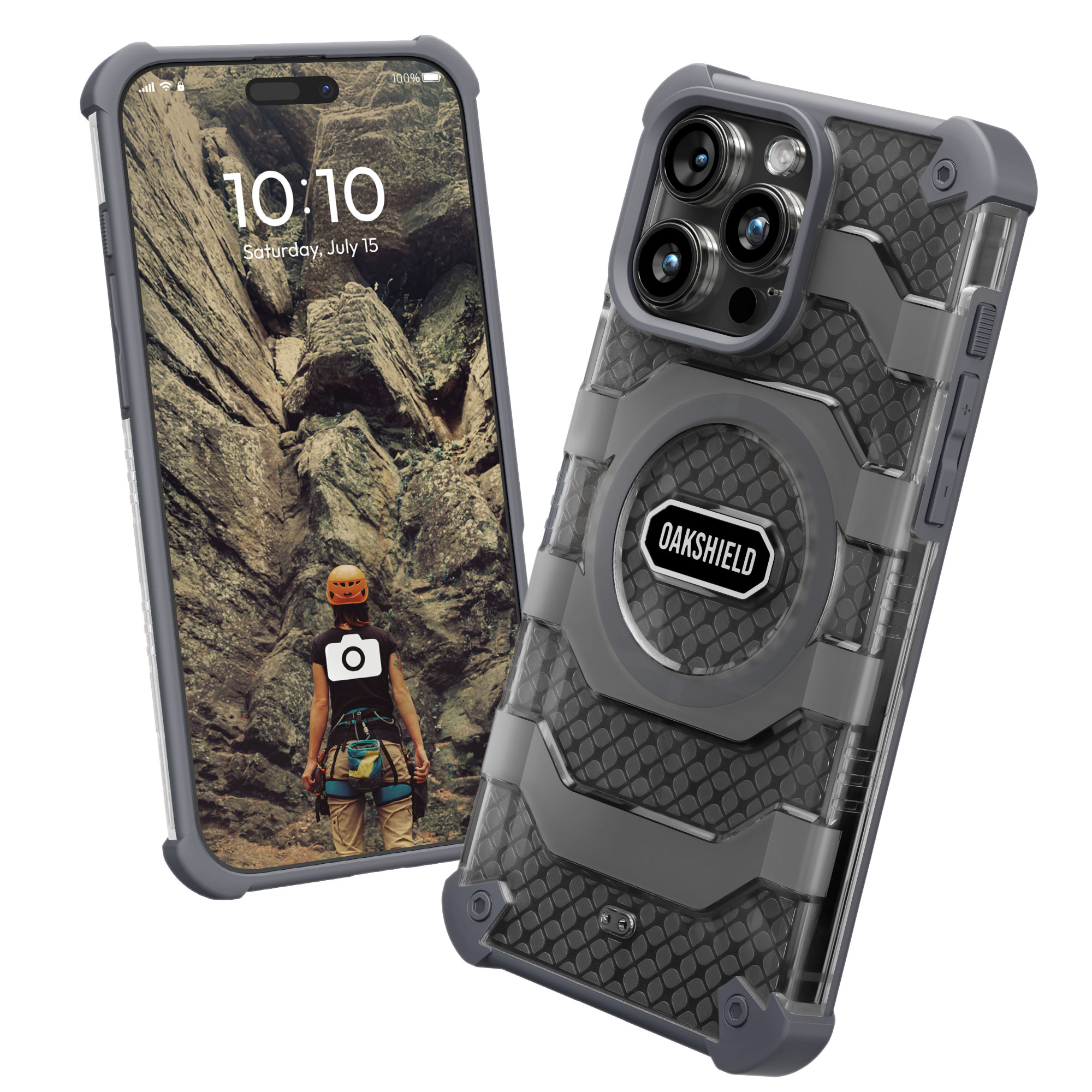 Magnetický kryt Oakshield pro iPhone 15 Pro Max - šedá